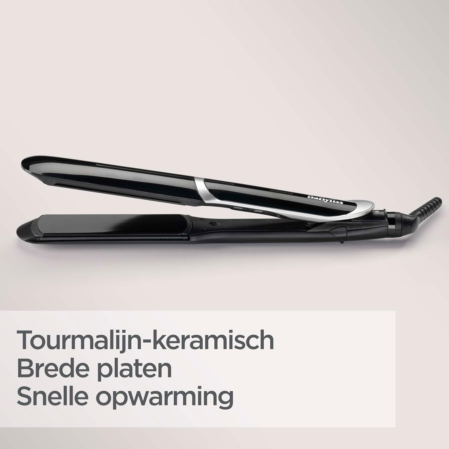 Babyliss Sleek Control Wide Hair Straighteners with Ion Technology and Extra Long & Wide Plates with Tourmaline Ceramic Coating and Comb Attachment ST397E image number 6