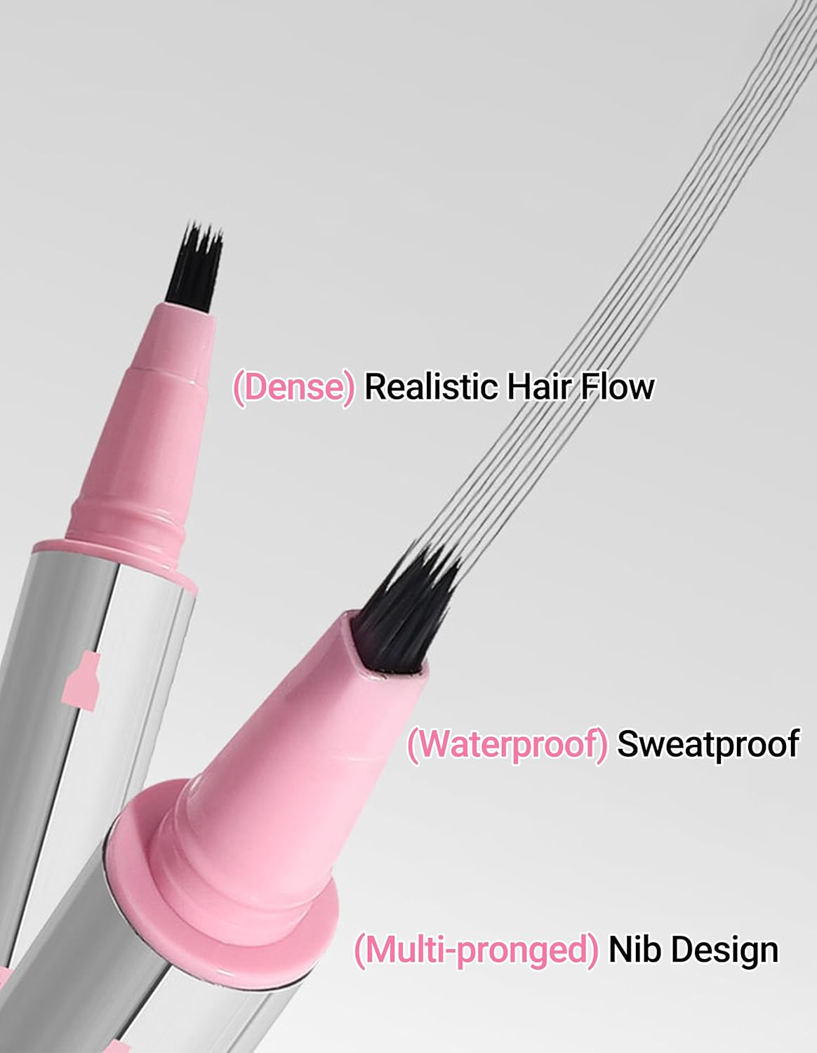 Erinde Waterproof Microblading Eyebrow Pen, Long Lasting Natural Eyebrow Pencil with Ultra-Fine Micro-Fork Tip, Creates Lifelike Hair Strokes, Smudge Proof Liquid Eye Brow Pen for Women Makeup 02#