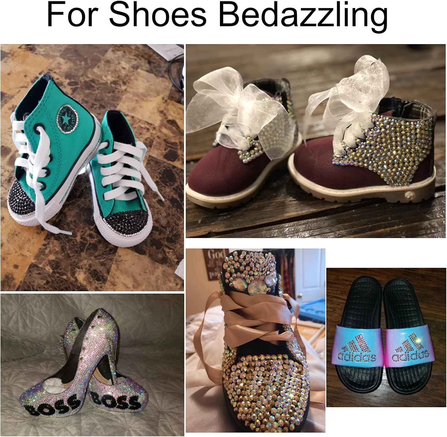 Towenm 1000 Pieces Glue Fix Flatback Rhinestones, SS16 4Mm Glass Flat Back Crystals Rhinestone for Craft Clothes Nail Face Art, Non Hotfix round Flatback Crystals Loose Gemstones (Sapphire/Blue) image number 6