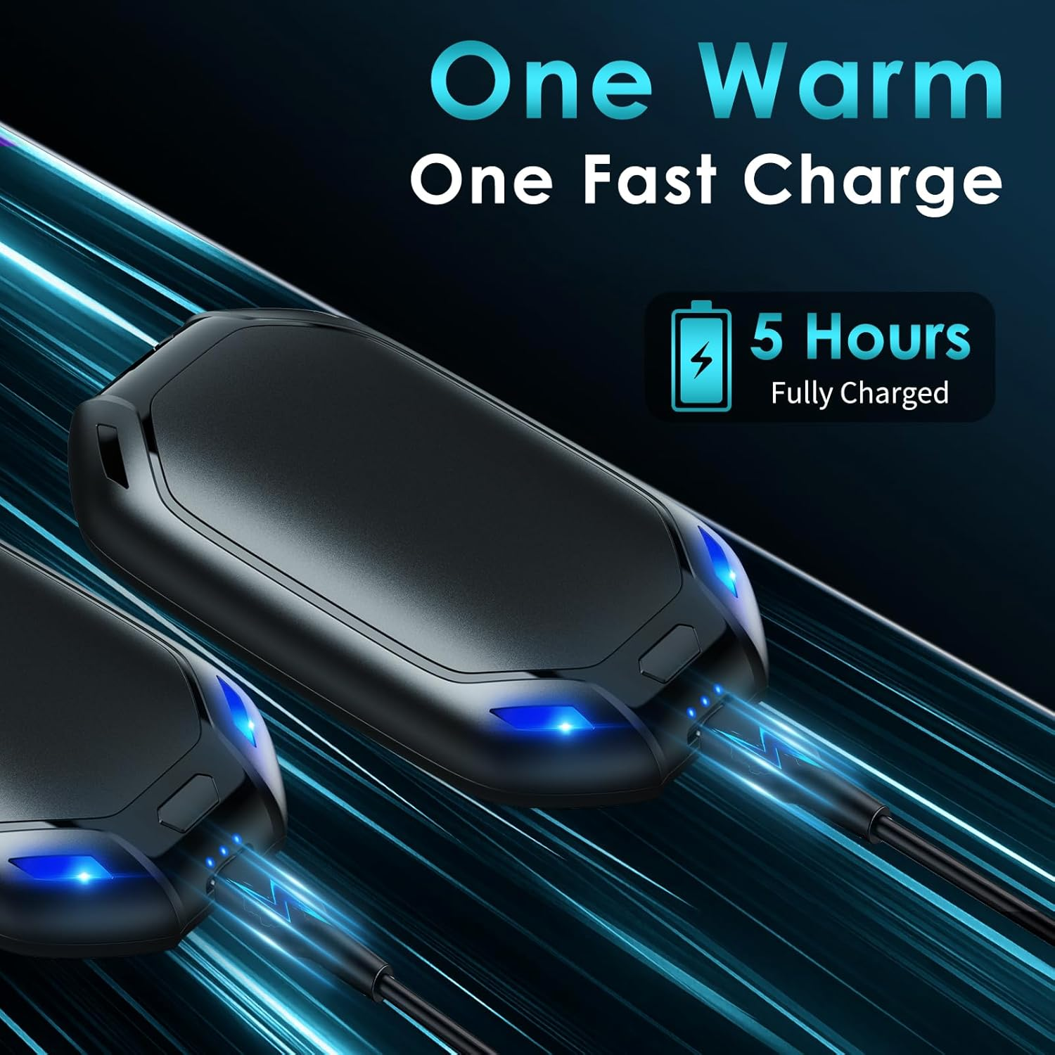 Hand Warmers Rechargeable, 2 Pack Reusable Handwarmers 6000Mah Hot Hands 10Hrs Long Lasting, 3 Heat Levels Electric Hand Warmer, Portable Pocket Heater Outdoor Activities, Winter Gift Women Men Kids