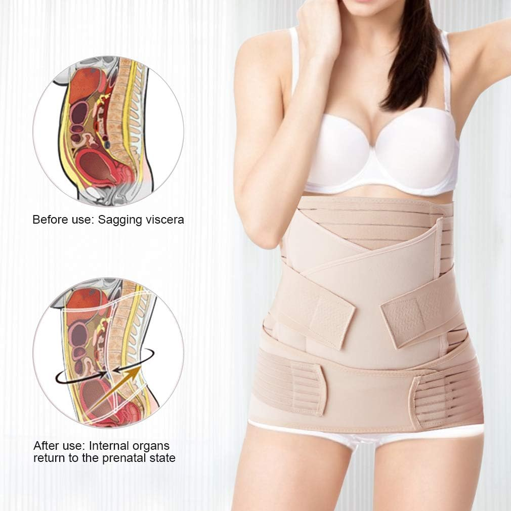 XJCKING 3 in 1 Postpartum Belly Support Recovery Band Wrap - Waist/Pelvis Belt Girdle Body Shaper Postnatal Shapewear