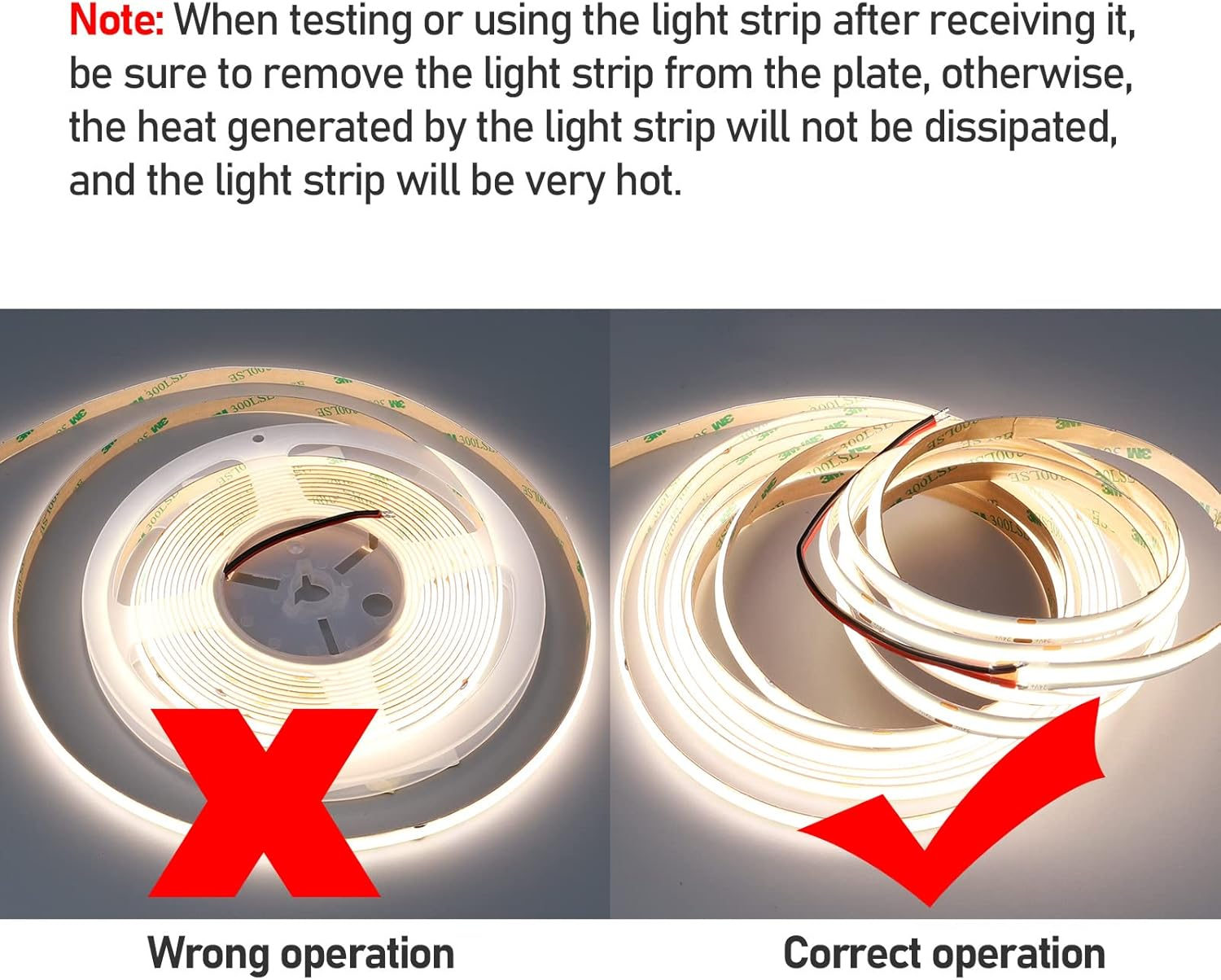 GOMING 24 V COB LED Strip 5 M Natural White 4000 K Waterproof IP65 LED Strip 480LED/M CRI 93+ High Brightness 4300 Lm LED Strip Self-Adhesive for Home Decoration (Power Supply Not Included) image number 5