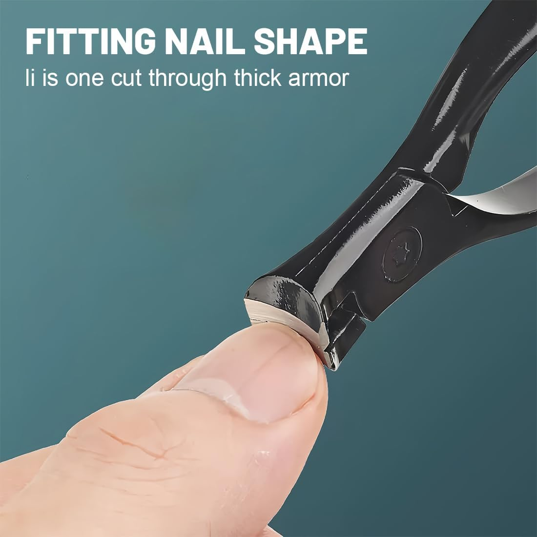 CATOR 1 Piece Thick Toenail Clippers with Wide Jaw, Nail Clippers, Precise Stainless Steel Toenail Clippers for Thick Nails for Seniors with Catcher - Silver image number 3