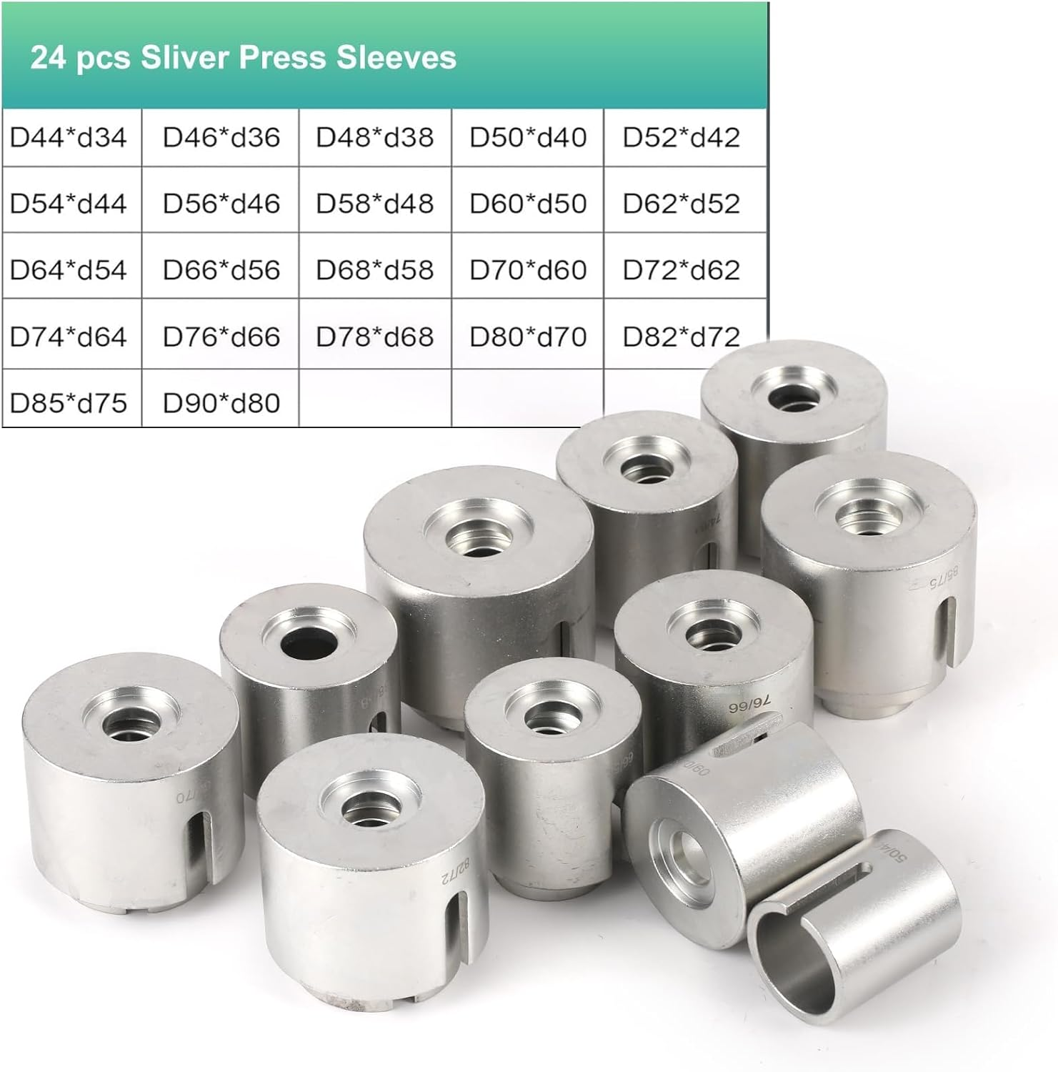 Bushing Press Kit, 27Pc Pull and Press Sleeve Kit for Most LCV HGV Engine Cars Vehicles, Universal Seal Bearing Bushing Removal Installation Tool Kit 5 Pulling Spindles with Nuts Case image number 3