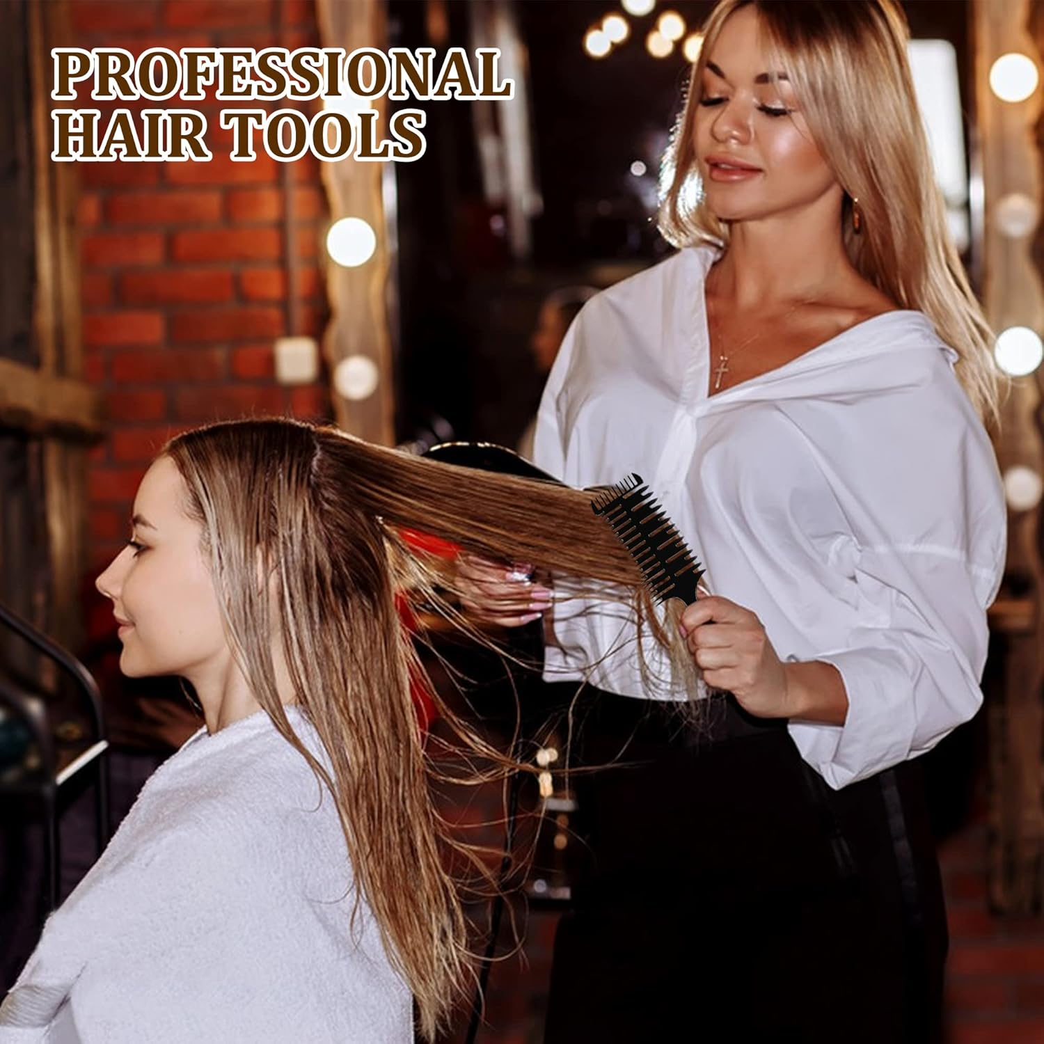 Professional Hair Combs for Women Styling Hair Combs Plastic Weaving Combs for Highlighting image number 4