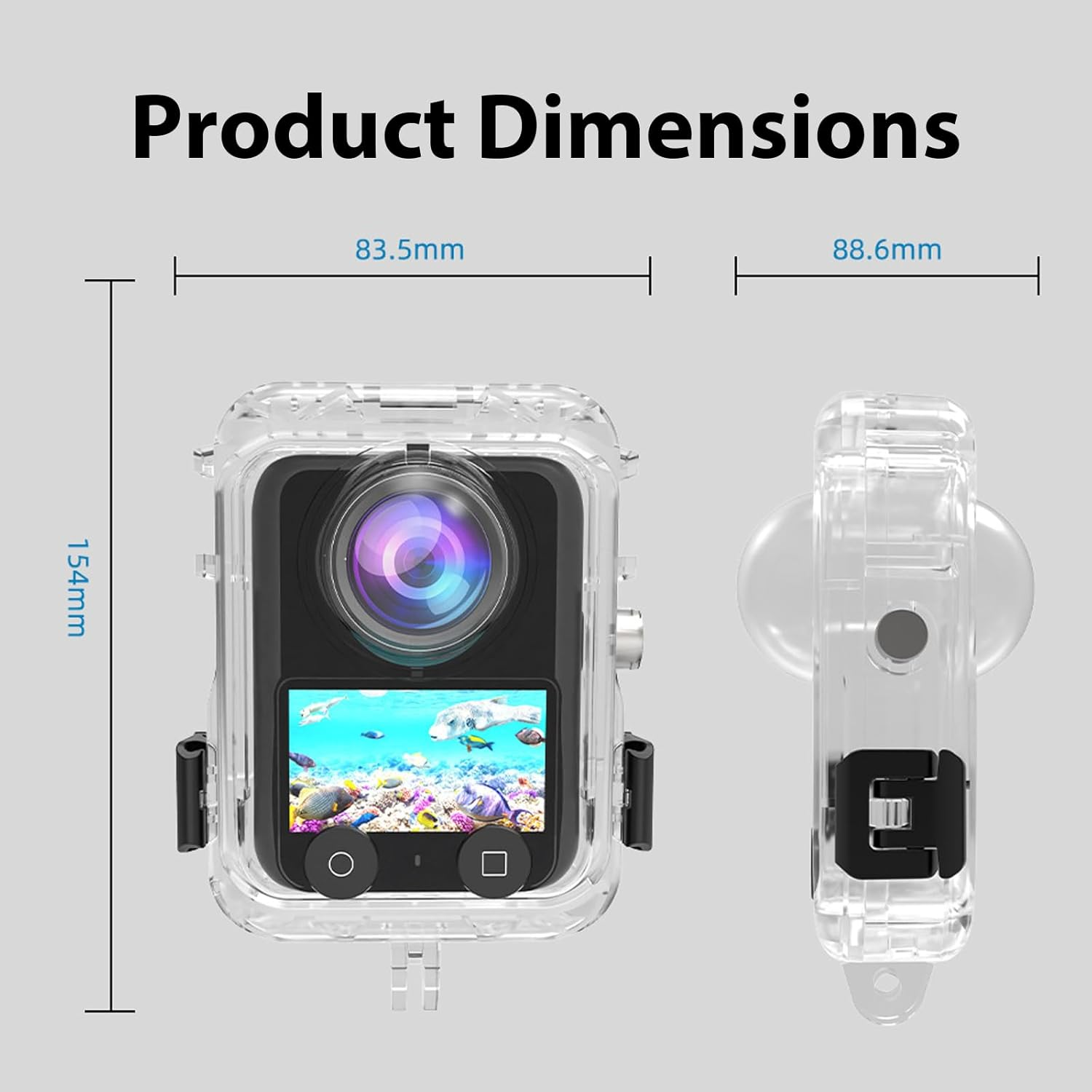 Diving Case for DJI OSMO 360 Panoramic Action Camera, 40M Waterproof Protective Shell with Anti-Fog Inserts & Storage Bag image number 5