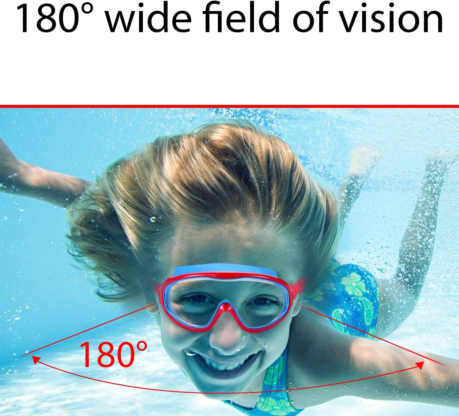 Noorlee Kids Swim Goggles, 2 Pack Swimming Glasses for Children and Early Teens (Age 3 to 15 Years Old), Anti-Fog, Watertight, UV Protection, Soft Silicone Frame and Strap, 180 Degree Vision - Black  Blue/Pink image number 6