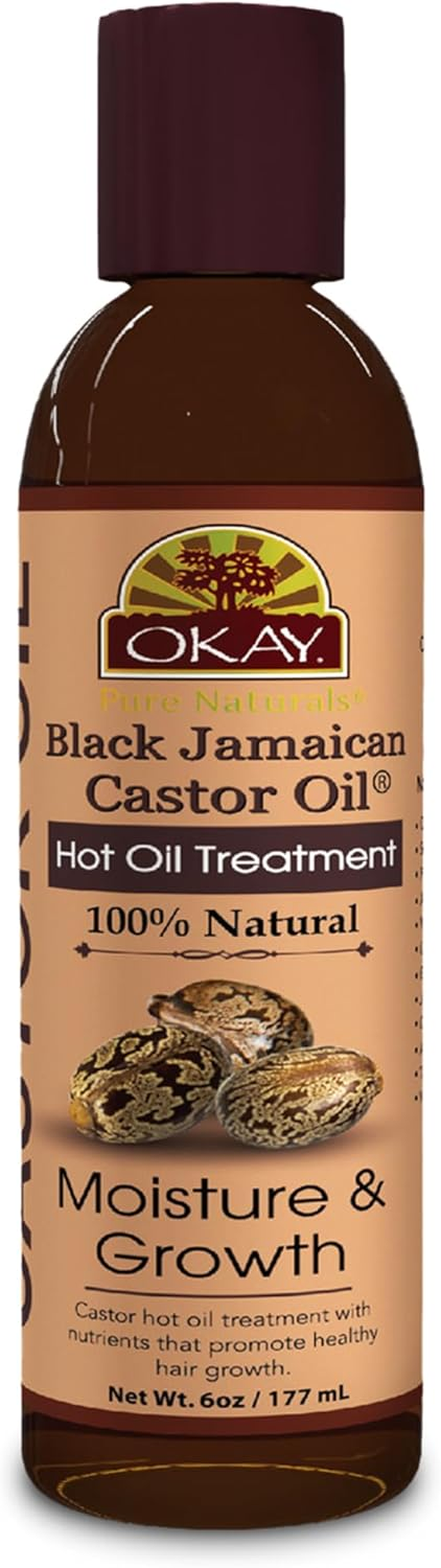 OKAY Pure Naturals OKAY Pure Naturals Black Jamaican Castor Oil Hot Oil Treatment, 6 Ounce,
