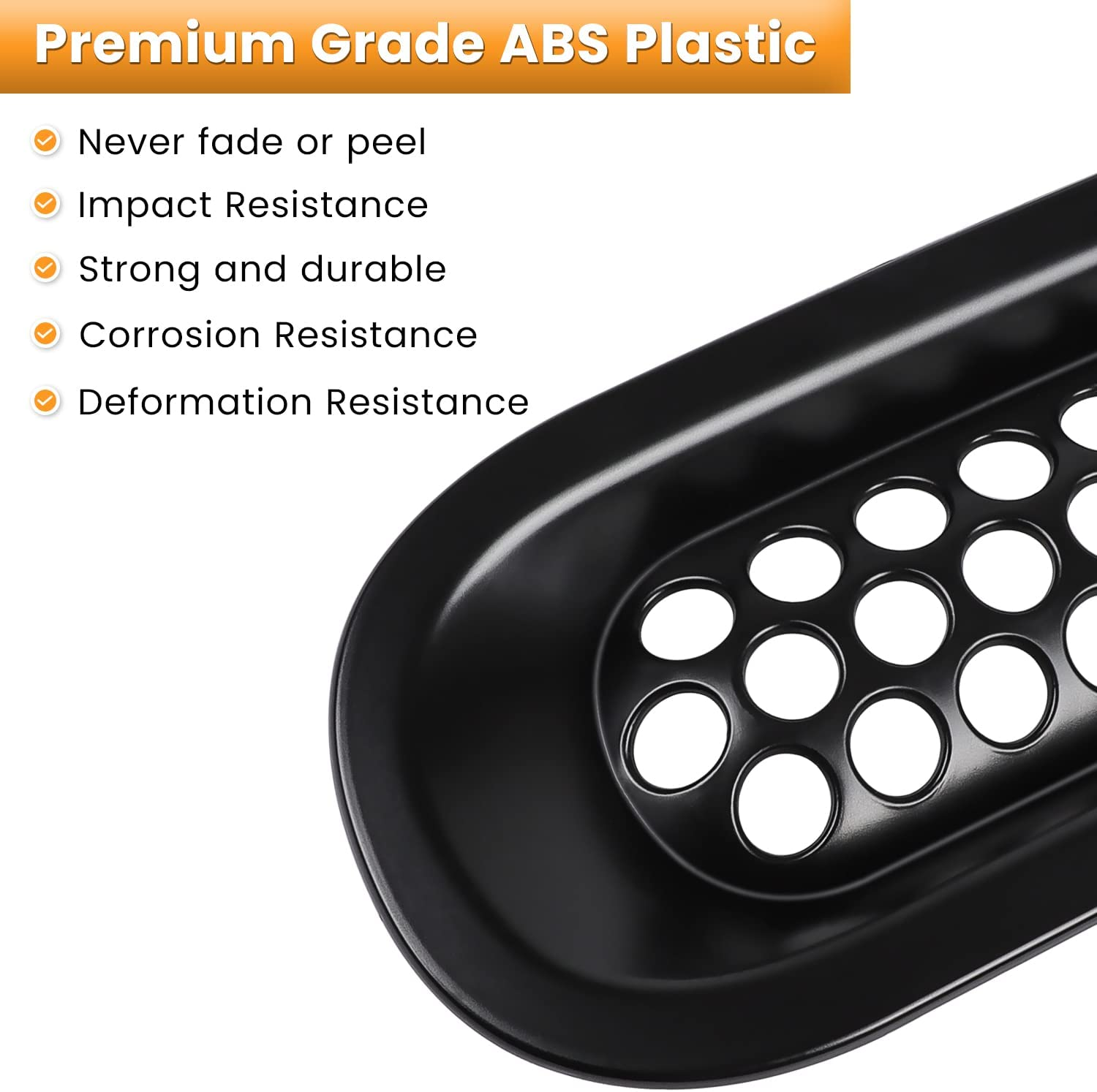 【Upgrade Matte Black Clip-In Version】 E-Cowlboy Front Grill Mesh Grille Insert Guard Kit for Jeep Wrangler JK JKU 2007-2015 (7PC/SET) image number 2