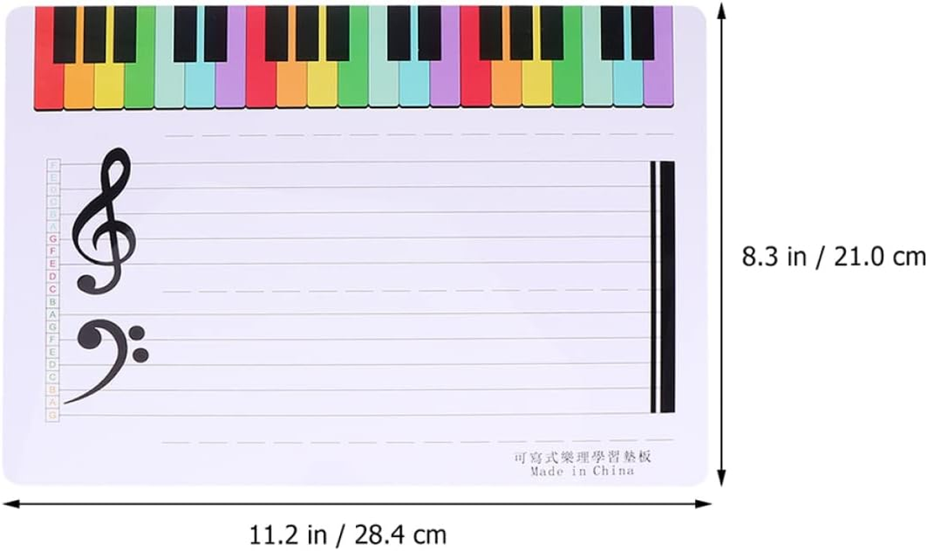 DOITOOL Erasable Whiteboard Music Staff Writable Music Teaching Practice Board for Fun Learning