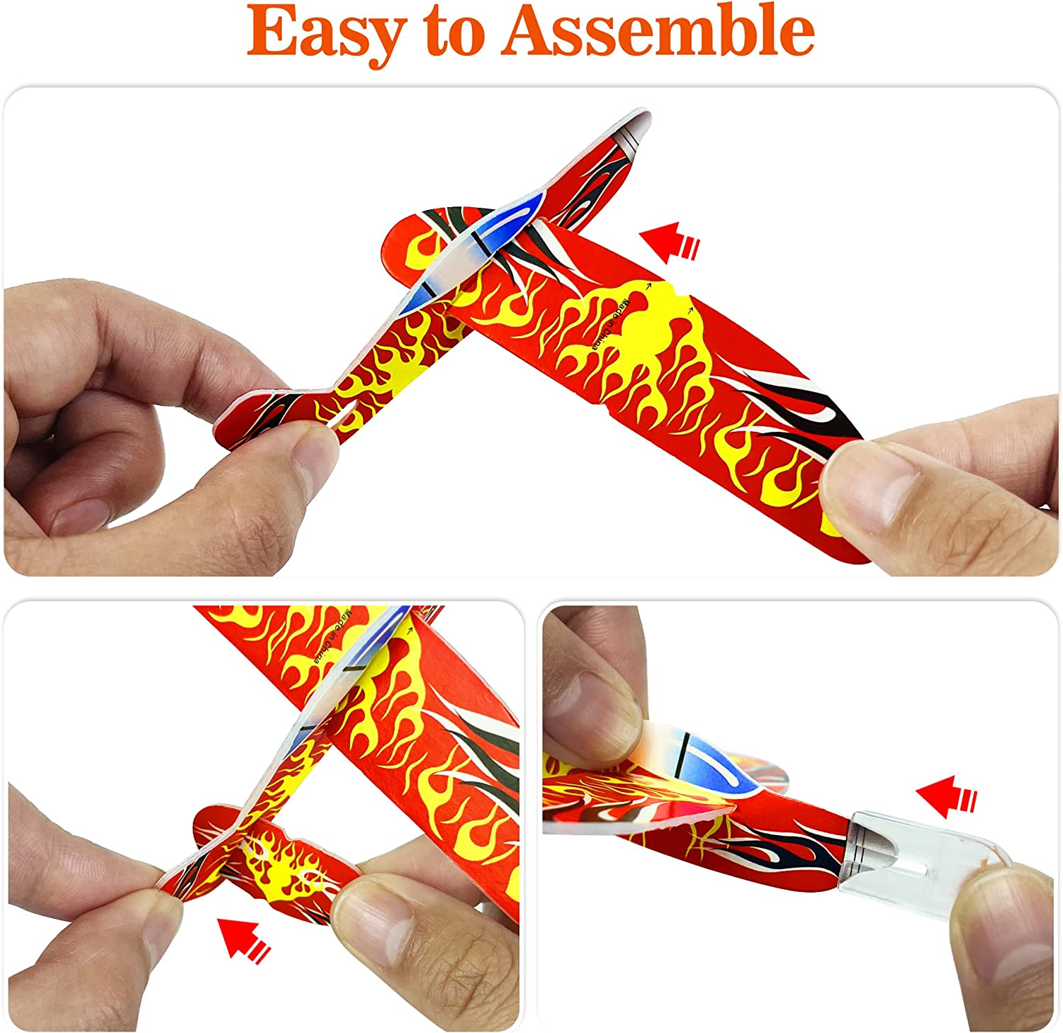 XIPEGPA 60 PCS Glider Planes Bulk Foam Airplane Gliders Toy for Kids Paper Airplane Toys Set for Birthday Party Favor Goodie Bag Stuffers Classroom Prizes Boys and Girls image number 5