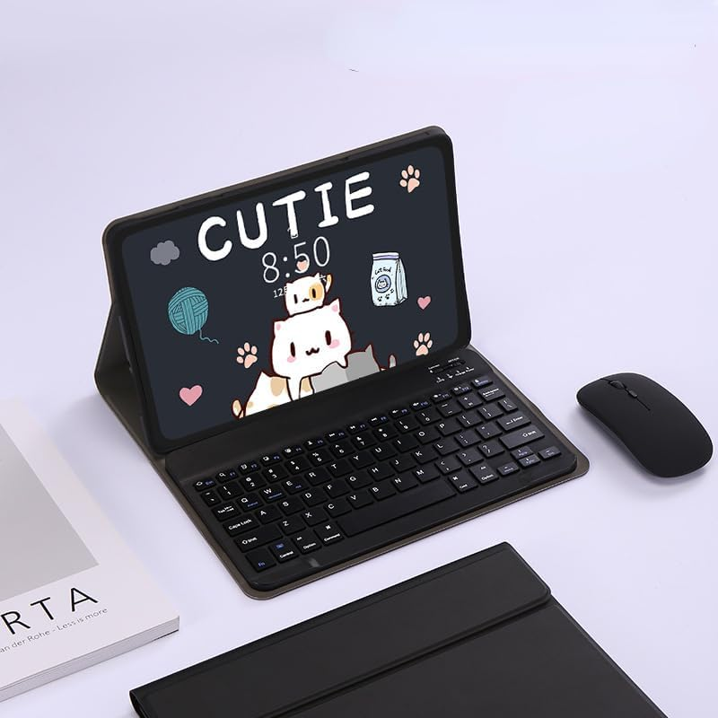 Jarttarn Keyboard Case Compatible with Lenovo Tab P11 Gen 2 11.5 Inch Tablet 2023,Magnetic Cover with Keyboard & Bluetooth Mice (Black) image number 4