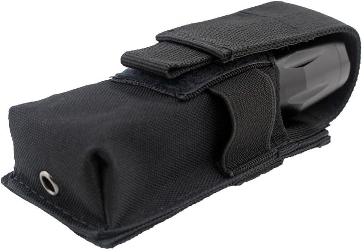 Poemtian Flashlight Pouch Nylon Flashlight Torch Pouch Tactical Flashlight Holster Belt Holster Holder Torch Carry Case for Climbing Trekking Outdoor Activity image number 2