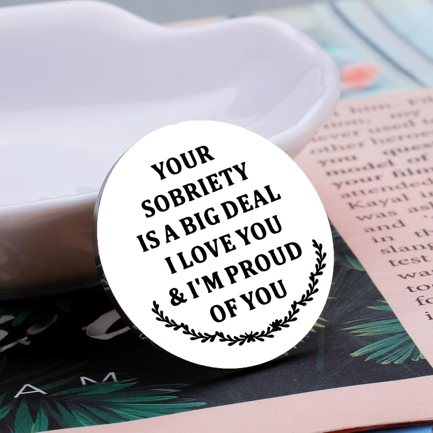 1 Year Sobriety Token, Boys Stress Relief Gifts, Sobriety Gifts for Men Women, Aa Medallions, One Year Sober Gifts for Him, Recovery Gifts Alcoholics Anonymous Gifts, Cancer Survivor Gifts, Silver