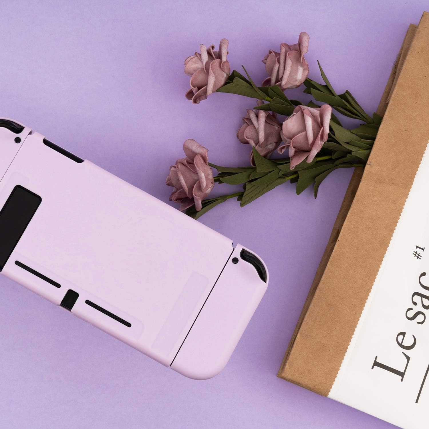 Geekshare Protective Case Slim Cover Case for Switch and Game Console - Shock-Absorption and Anti-Scratch (Lilac Purple) image number 4