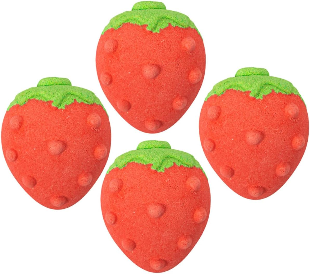 Baluue 4Pcs Strawberry Bath Salt Rich Foaming Bath for Relaxation Portable Bathing Vibrant Colors and Scents for Home Use and Travel image number 2