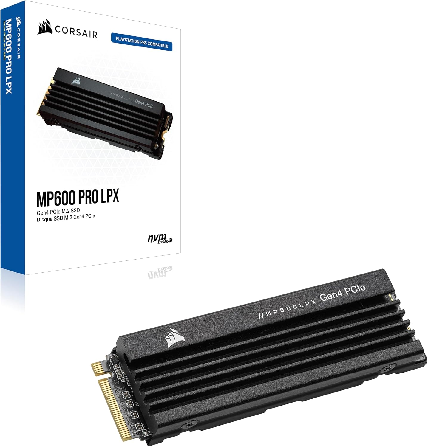 CORSAIR MP600 PRO LPX 2TB M.2 Nvme Pcie X4 Gen4 SSD - Optimised for PS5 (Up to 7,100Mb/Sec Sequential Read & 6,800Mb/Sec Sequential Write Speeds, High-Speed Interface, Compact Form Factor) Black image number 6