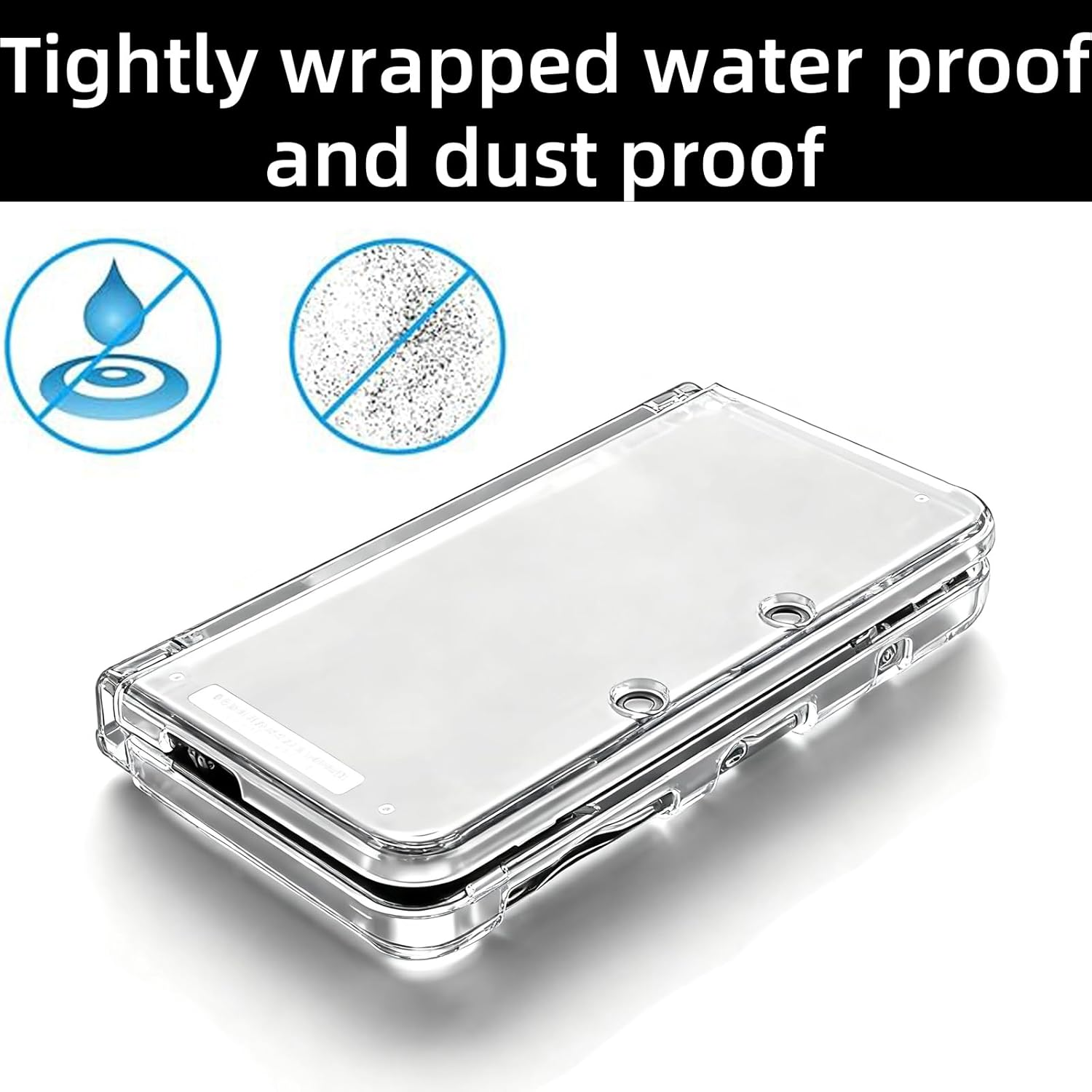 Suytvenxau New 3DS XL Case - Ultra Clear Crystal Transparent Hard Shell Protective Cover Compatible with 2015 Nintendo 3DS XL LL, Shockproof Scratch Resistant Protective Case for Everyday Use image number 4