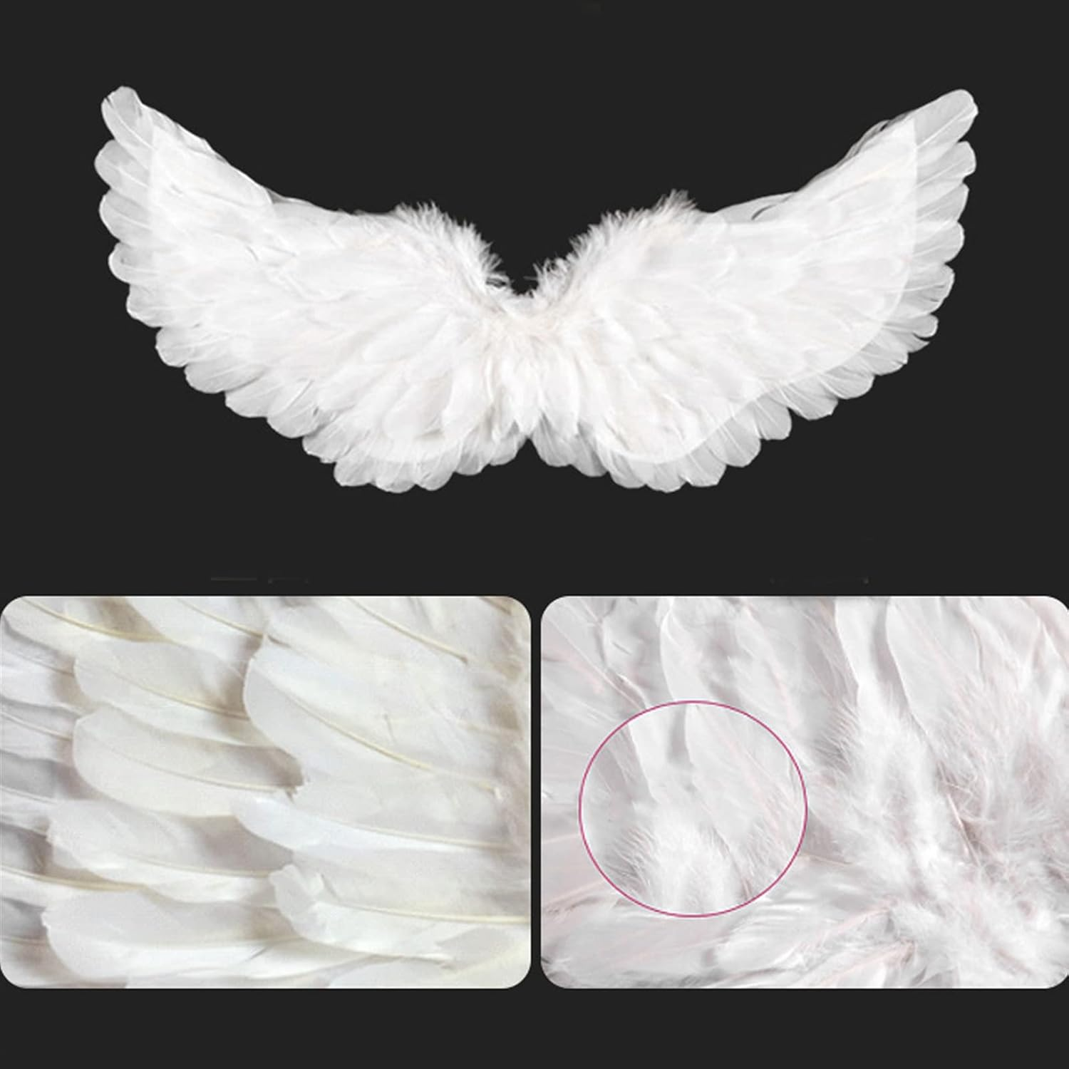 Angel and Halo for Kids, Angel Costume Adult Feather Wingsare for Halloween, Christmas Eve and Christmas(1#) image number 3