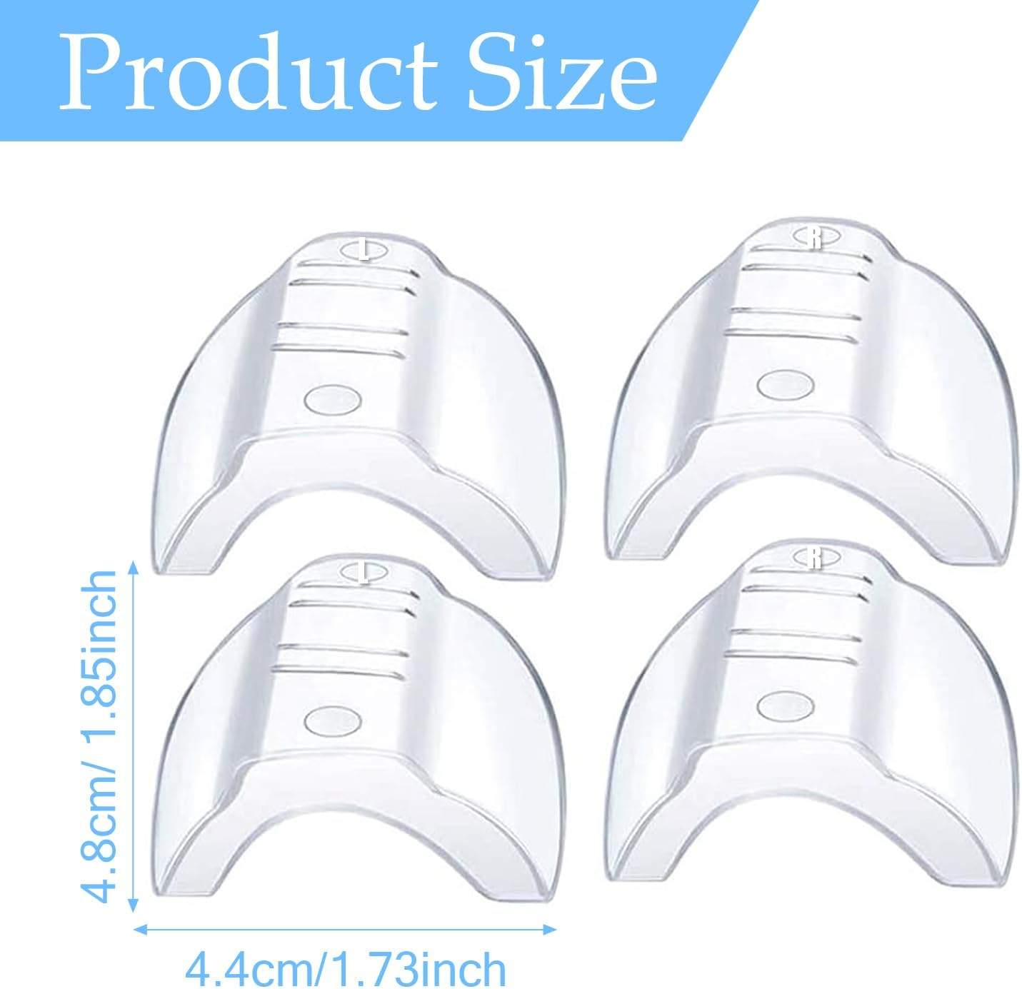 BNXF 2 Pairs Side Shields,Shields Slip on Clear Side Shields,Glasses Side Safety Protection,Safety Glasses Side Shields,Universal Side Shield Safety Glasses for Small to Medium Eyeglasses(Clear) image number 5