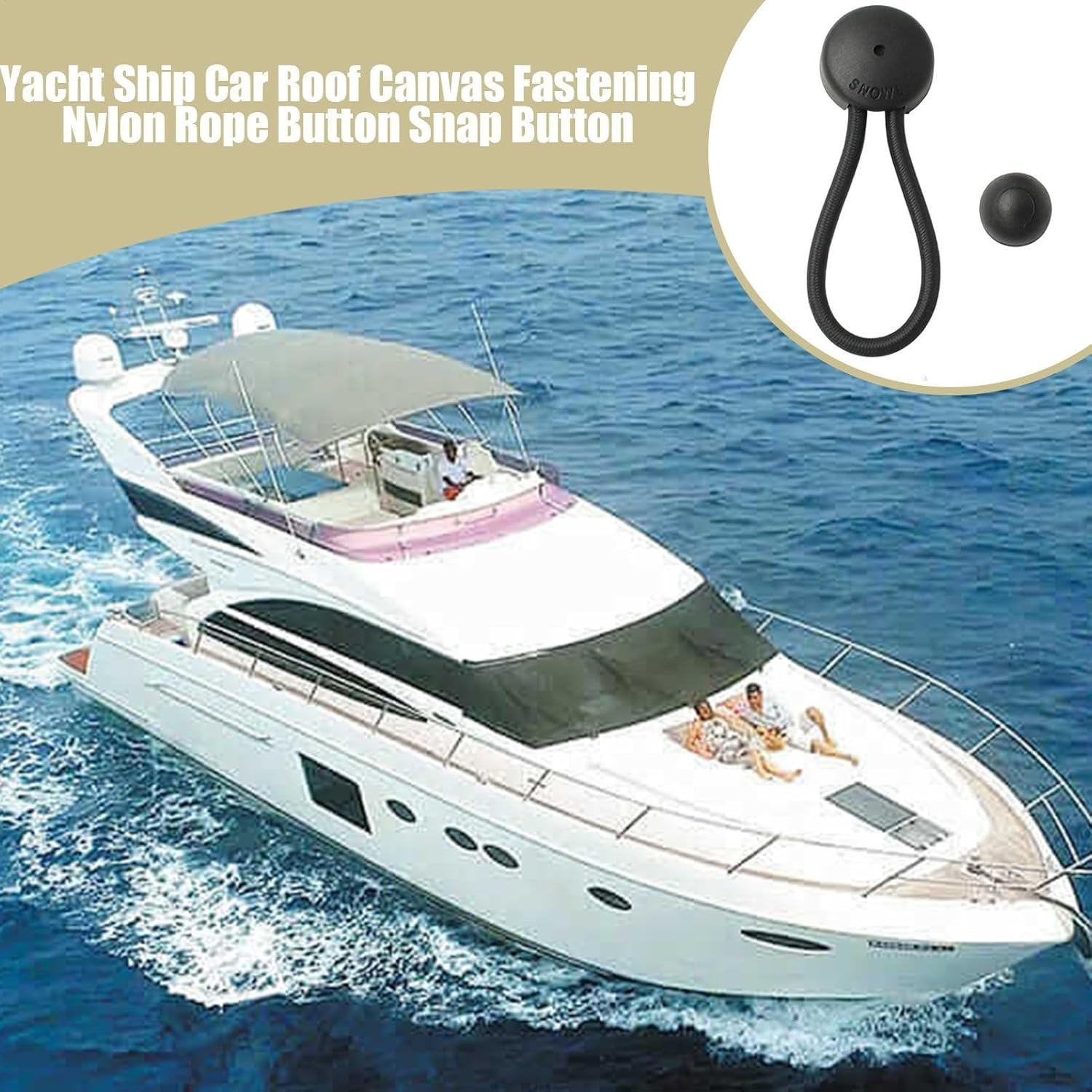 Pull Tie down Tarp Canvas Knobs - Easy to Install Sturdy Bungee/Shock Cord Clip - Boat Deck Hardware Multifunctional for Marine Truck Car Rv Covers