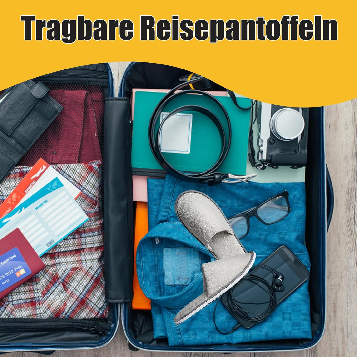 Bbiurer 2 Pairs Hotel Slippers, Non-Disposable Travel Slippers, Plush Pull Velvet Hotel Slippers image number 6