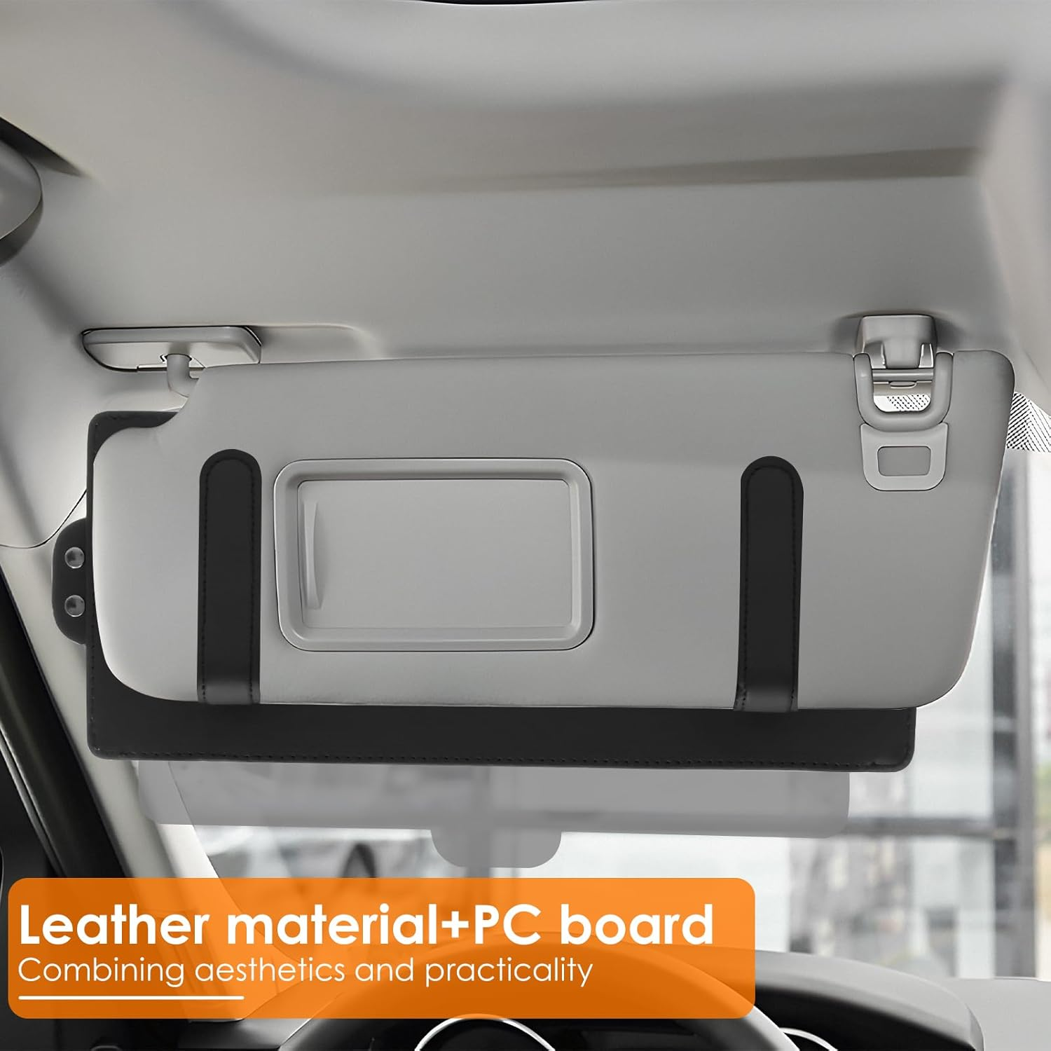 Car Visor Sunshade Extender, anti Glare Adjustable Sun Visor Extender for Car, Window Shade Universal Beautiful and Practical Car Visor Extension Sun Blocker for Automotive (Black) - Black image number 6