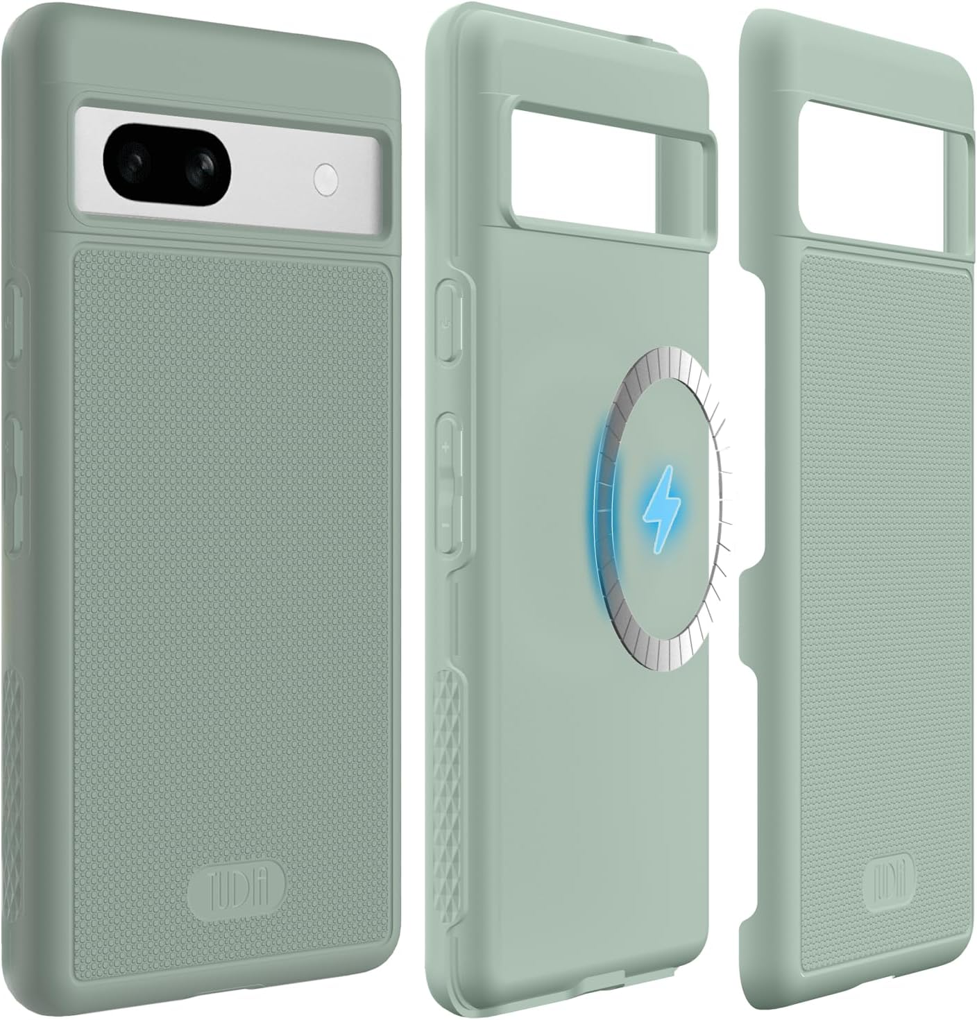 TUDIA Dualshield Grip Designed for Google Pixel 7A Case (2023), [Mergegrip] Military Grade Dual Layer Shockproof Slim Tough Non-Slip Heavy Duty Protective Phone Case Cover (Coral)