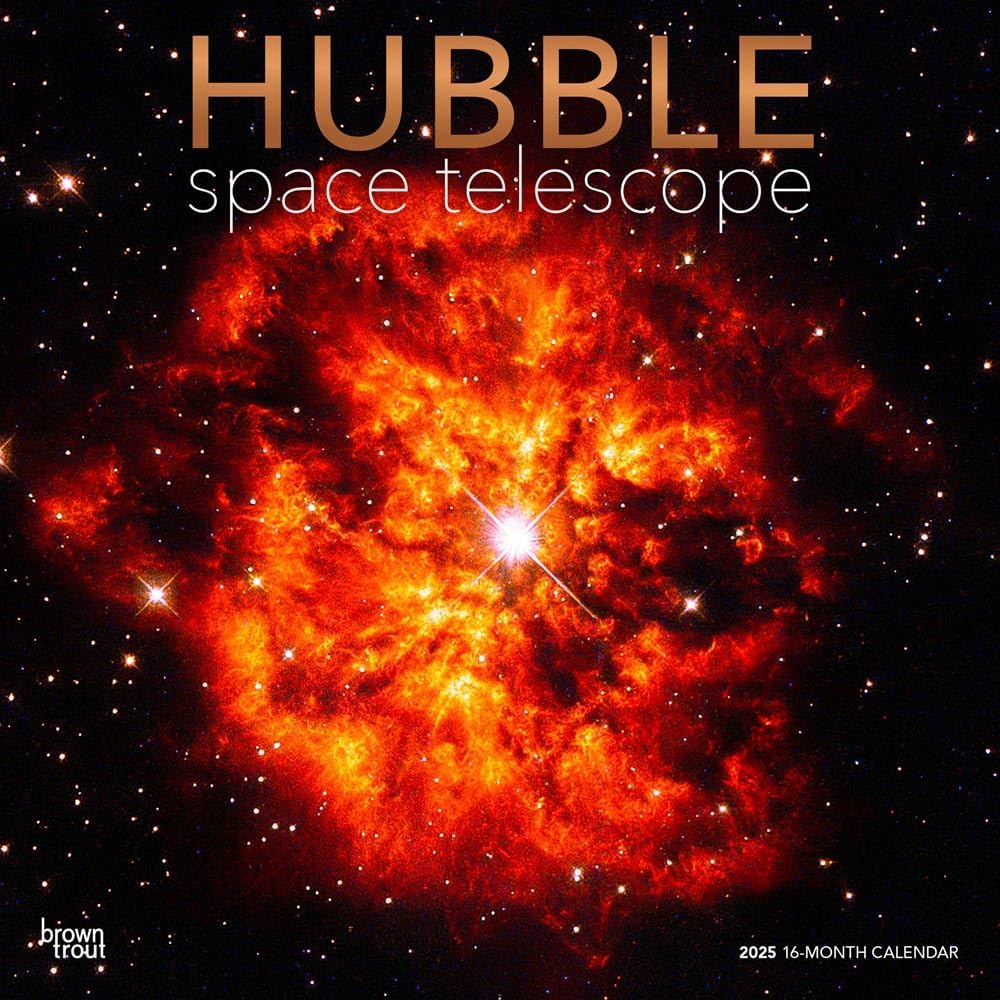 Hubble Space Telescope | 2025 12 X 24 Inch Monthly Square Wall Calendar | Foil Stamped Cover | Plastic-Free | Browntrout | Science Astronomy Technology image number 2