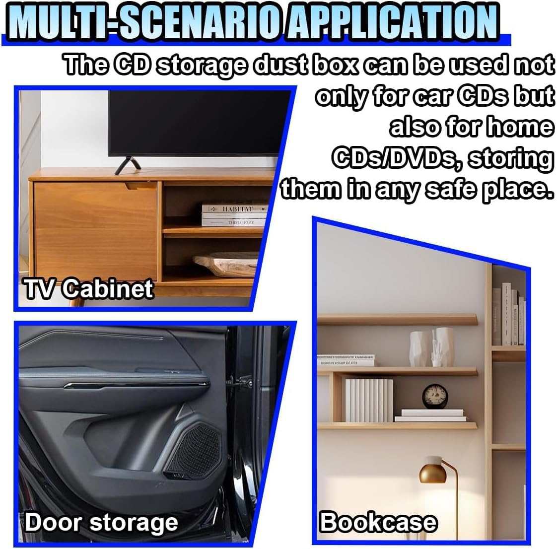 CD Case, 80 Car Capacity DVD Disc Storage Binder Wallet, Portable Nylon CD Organizer, Zipper Protective CD Case Holder for Home, Car, Travel, Office (Black) image number 6