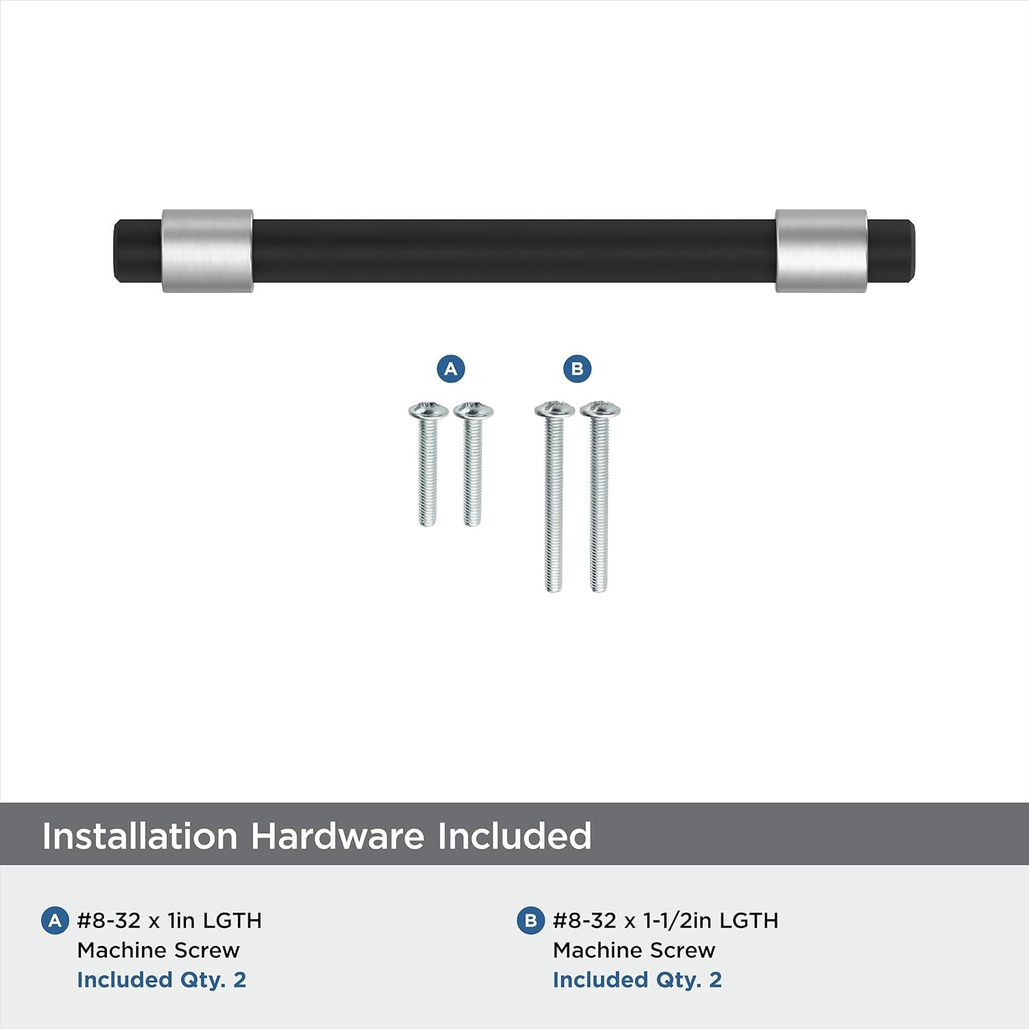 Amerock | Cabinet Pull | Polished Chrome/Matte Black | 3-3/4 Inch (96 Mm) Center-To-Center | Mergence | 1 Pack | Drawer Pull | Cabinet Handle | Cabinet Hardware image number 6