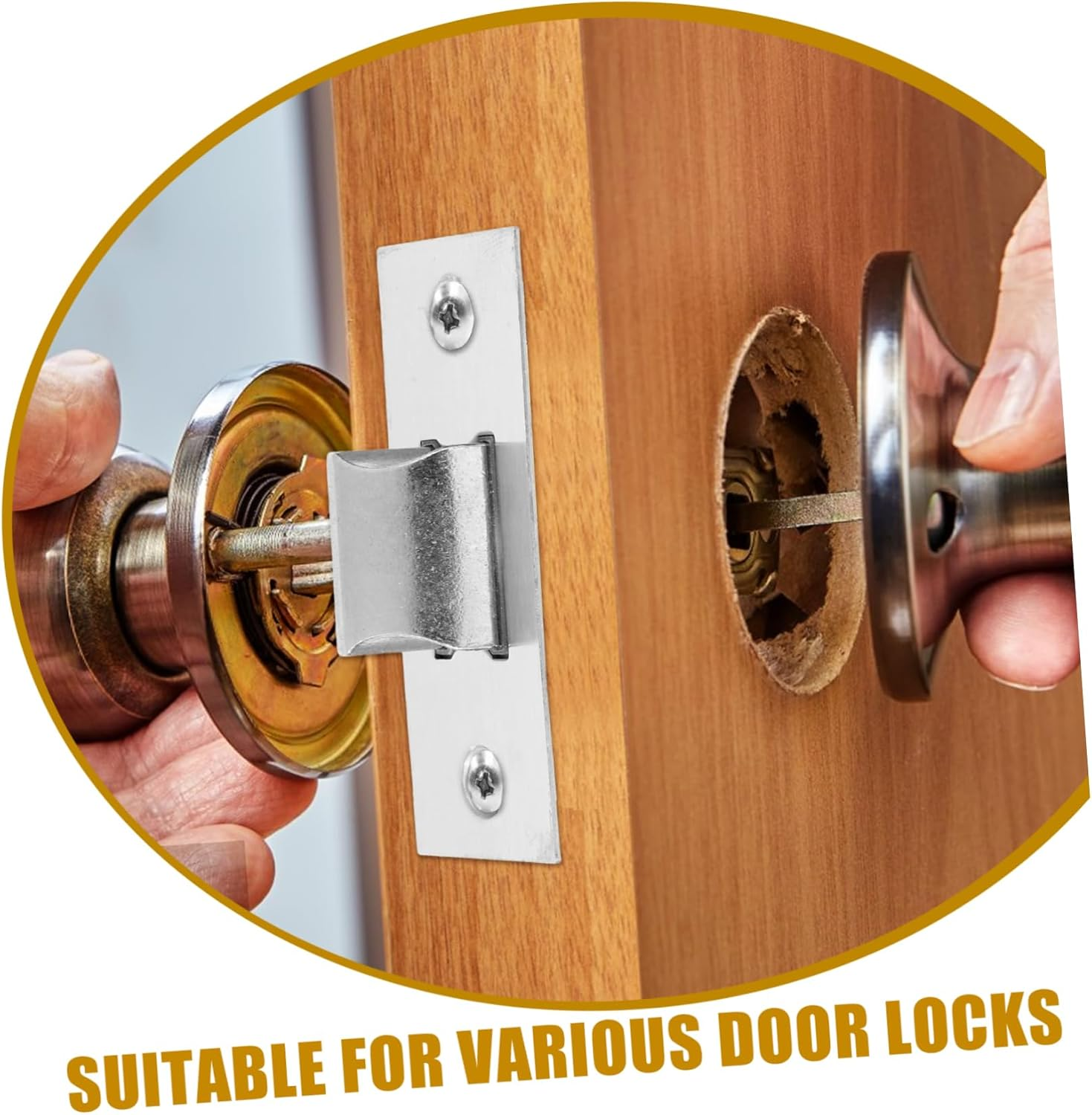 SEWACC Tubular Mortice Latch with Lever Handle Door Latch Hardware for Internal Doors 50Mm Backset with Screw Stainless Steel Finish image number 2