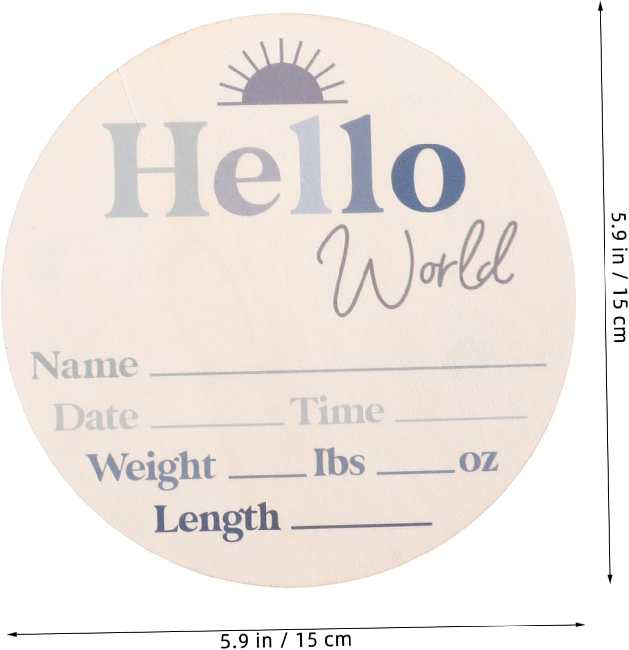 Wooden Milestone Discs Growth Commemorative Cards Month Milestone Blocks for Newborn Photos in Nursery image number 2