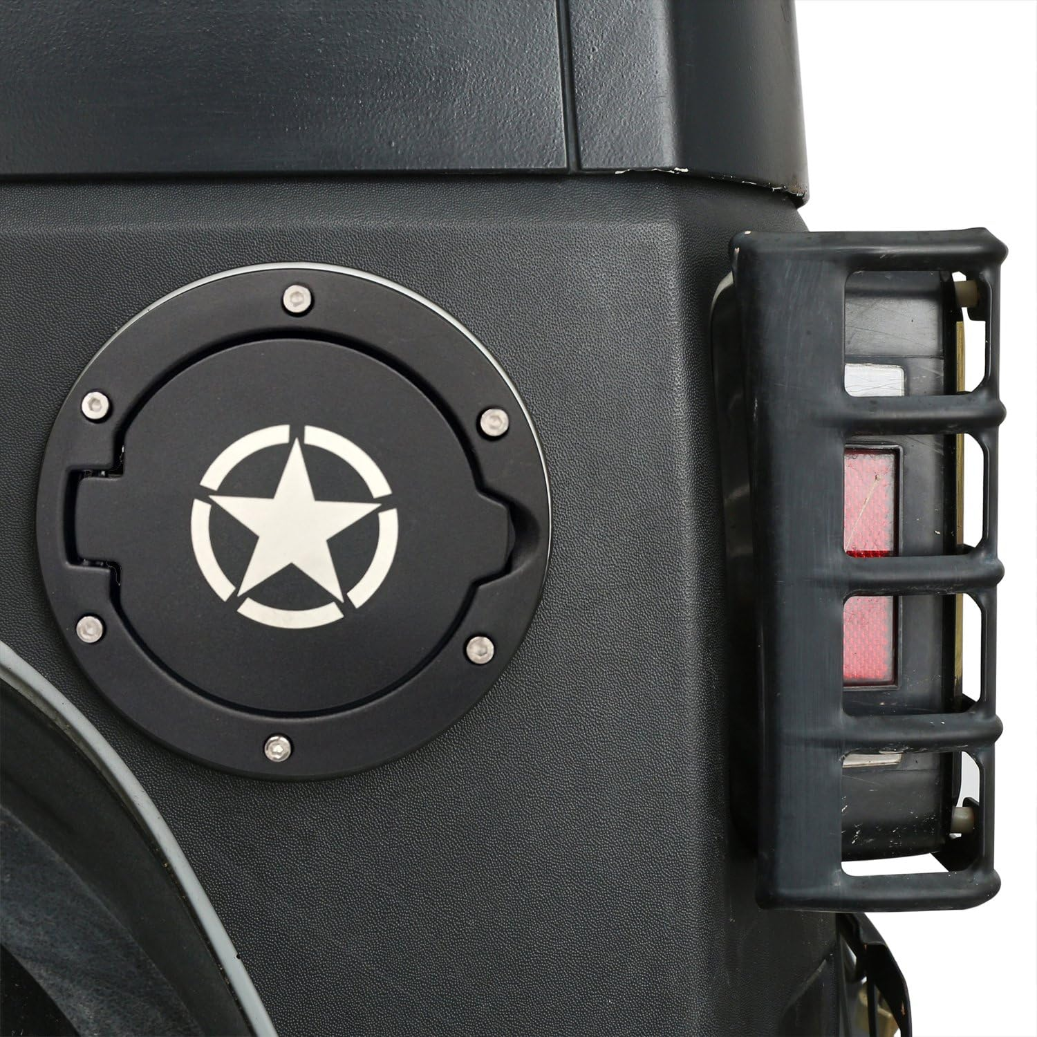 Opar Five Star Gas Cap Gas Tank Cover for 2007-2018 Jeep Wrangler JK & Unlimited image number 4