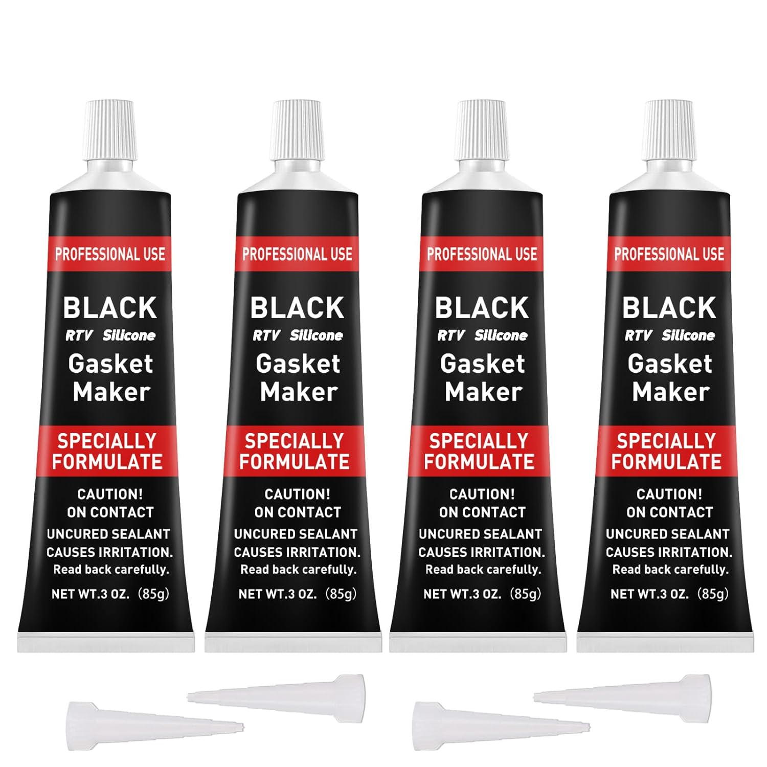 1DFAUL RTV Silicone Gasket Maker Sealant, High Temp Silicone Resist Oil, Anti-Freeze Gasket Sealer for Engines, Gearboxes, Pumps, Superchargers (Black, 340G) image number 2