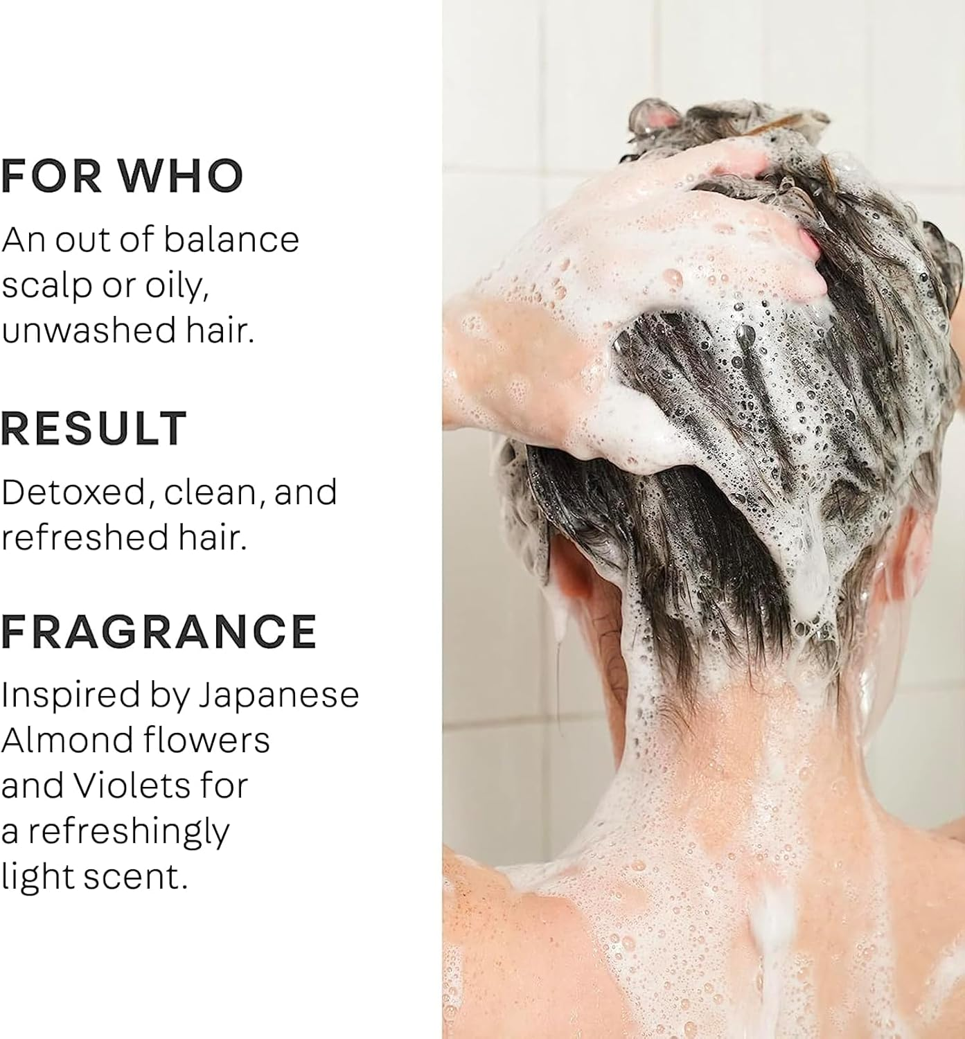 Naturelab.Tokyo Perfect Clean Scalp Scrub & Clarifying Shampoo - Exfoliating Sugar Crystals, Probiotic Sake Water, Hyaluronic Acid - 2-In-1 Deep Scalp Cleanser for Shine & Hydration, 8.1 Oz, Original image number 3