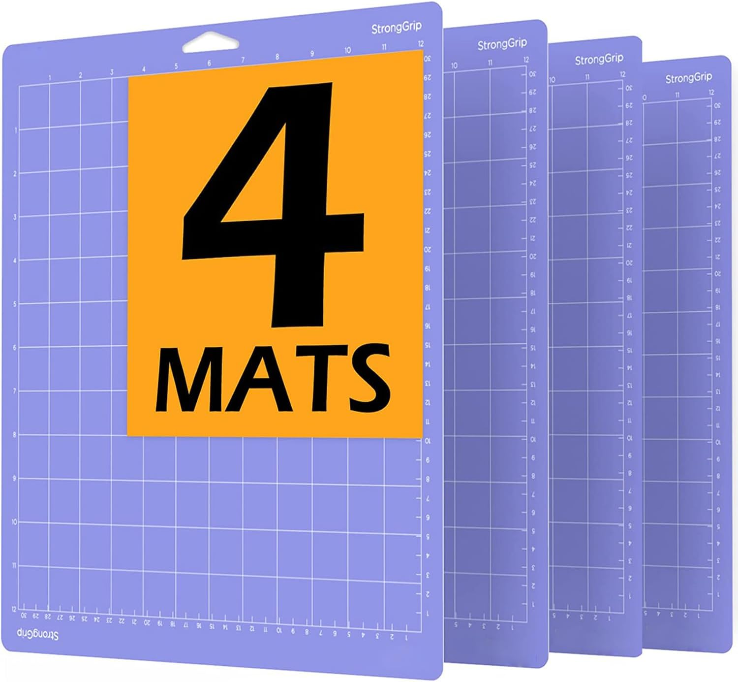 Cutting Mat for Cricut 4 Pack 12X12 Inch Standardgrip Adhesive Sticky Non-Slip Durable Mat for Cricut Explore One/Air/Air 2/Maker Cut Mats Replacement Accessories (Purple 4Pack)