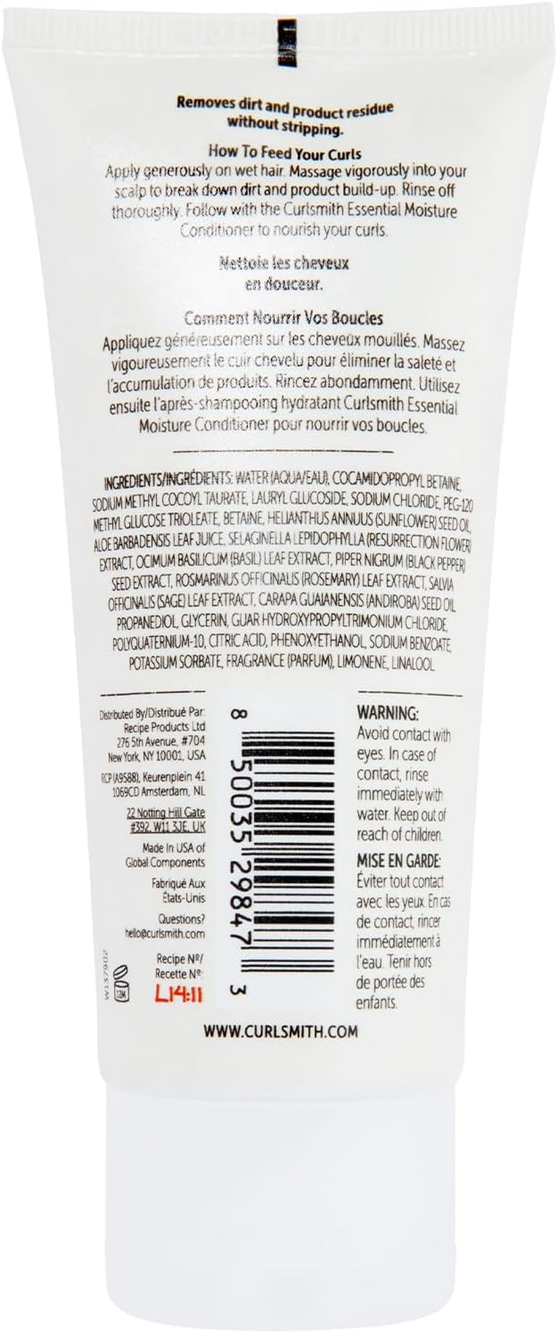 CURLSMITH - Curl Quenching Conditioning Wash - Vegan Cowash 2 in 1 Conditioner and Shampoo for Wavy, Curly and Coily Hair (3Oz) image number 2