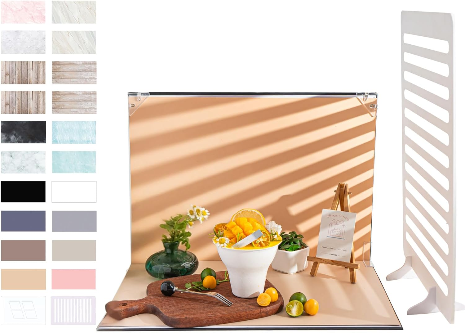 10Pcs18Patterns Small Product Photography Backdrops Kit for Food Jewelry Mini Items Picture with Shadow Photoshoot Props (16.5X11.7Inch) image number 3