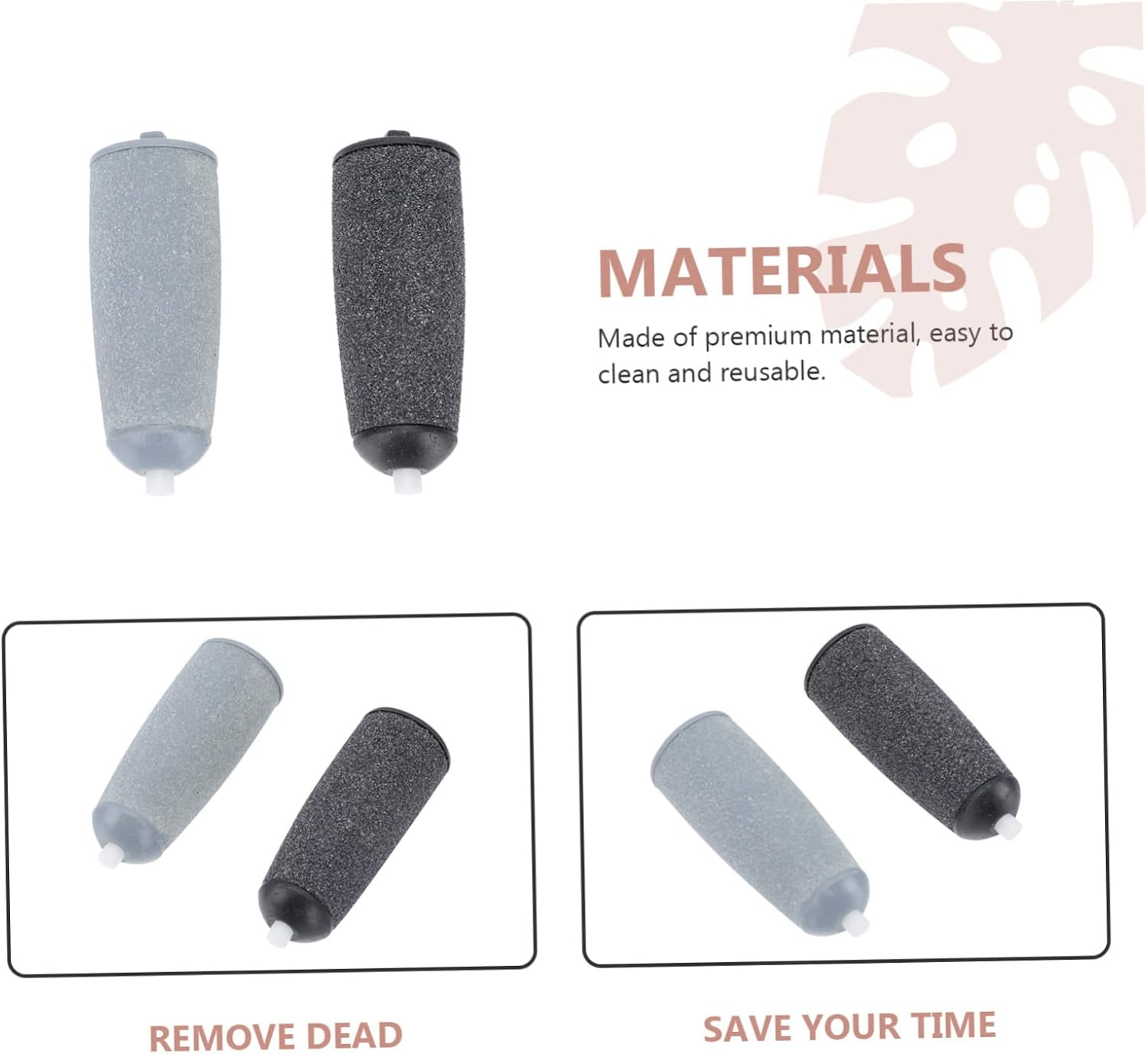 WOFASHPURET 6Pcs Foot Grinder Replacement Heads Pedicure Tools Replacement Rollers Foot Exfoliator image number 6