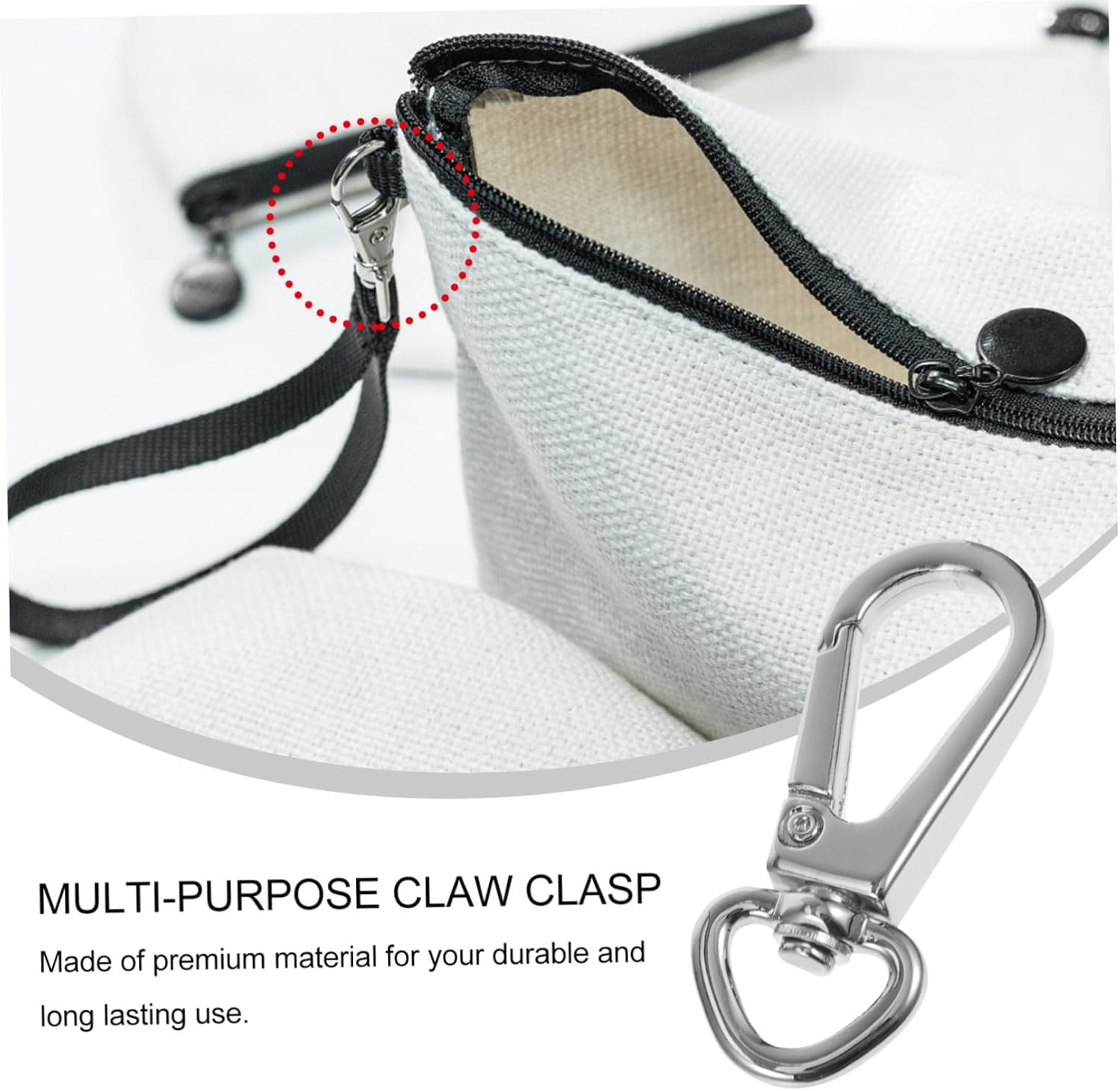 Uonlytech 10Pcs Bag Keychain Diy Snap Hook Metal Claw Clasp for Purse Hook Key Clip Multi-Purpose Claw Clasp for Diy Projects image number 1