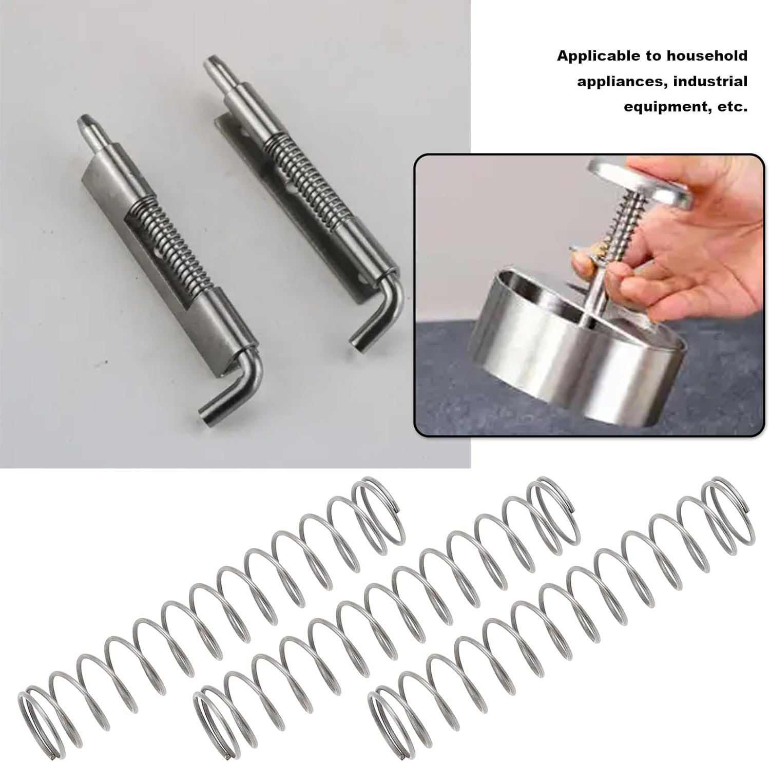 Ecsing 100PCS Compression Springs Stainless Steel Springs 6Mm OD 30Mm Free Length 0.4Mm Wire for Home Appliances Motor Equipment Automobile Lawnmower image number 3