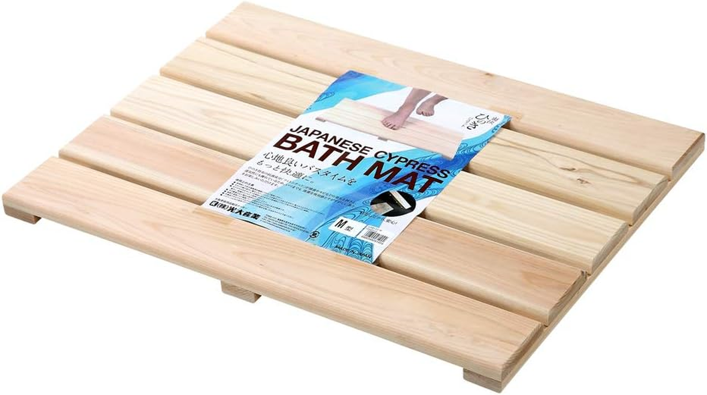 Kodai Sangyo Bath Mat, Hinoki, Non-Slip, Size S image number 1