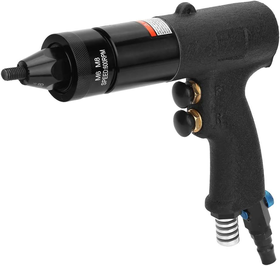 Jectse 1/4 Pneumatic Rivet Tool,90Psi Pneumatic Riveting Gun Pull Nut Automatic Air Riveter Nut Gun Tool, Rivet Setting Riveter (M6/M8 KP-739A) image number 6