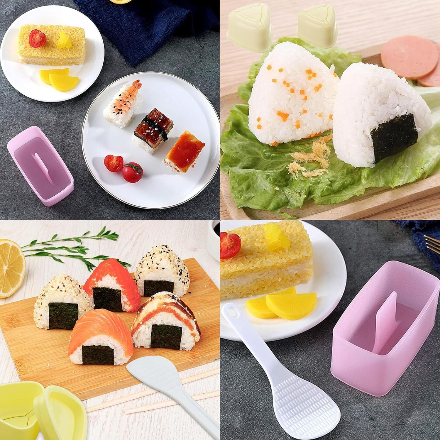 5Pcs Onigiri Mold Triangle Rice Ball Mold Sushi Makers, Triangular Onigiri Mold Rice Ball Mould,Onigiri Triangle Sushi Press Mold,Triangle Rice Ball Mold Maker,Triangle Sushi Mold Rice Ball Maker Mold image number 5