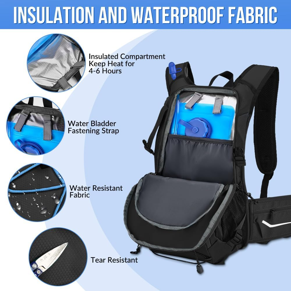 WOTOW Hydration Pack - Hydration Backpack, and Hydration Vest Hydration Bladder Are Suitable for Both Men and Women during Hiking Camping image number 4