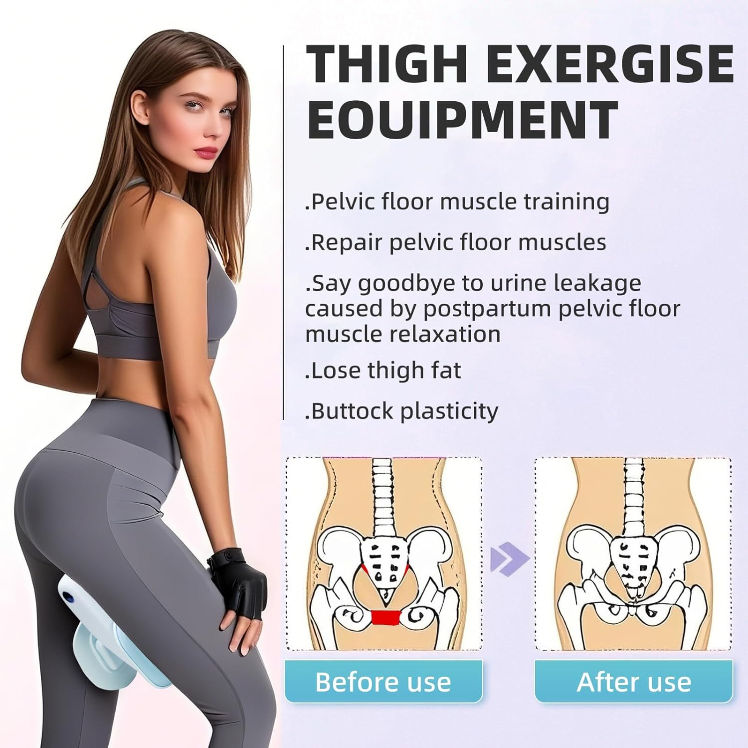 Pelvic Floor Trainer, 2025 New Pelvic Floor Exercise Devices, Kegel Exercise Muscle Trainer Legs Yoga Machine Leg Pelvic Floor Muscle Exercise with Counter image number 5