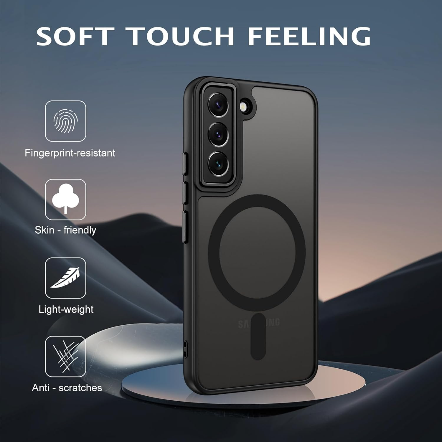 BENTOBEN Case for Samsung Galaxy S22, Compatible with Magsafe, Slim Magnetic Design Soft TPU Bumper Shockproof Protective Drop Protection Girls Women Men Boys Samsung S22, Black image number 5