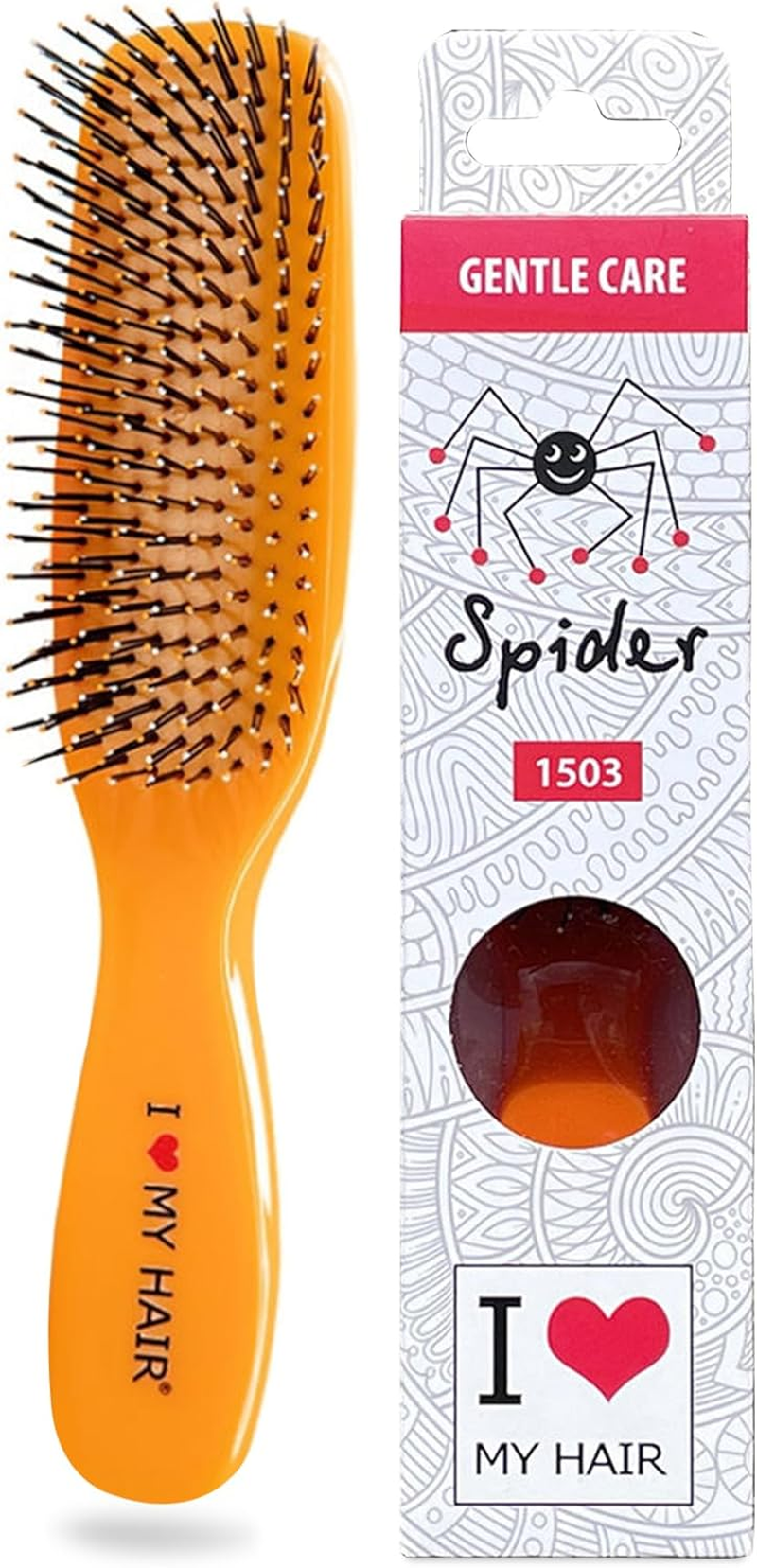 I ❤ MY HAIR I Love My Hair Detangler Brush - for All Types Wet or Dry Spider Series Small Size Green