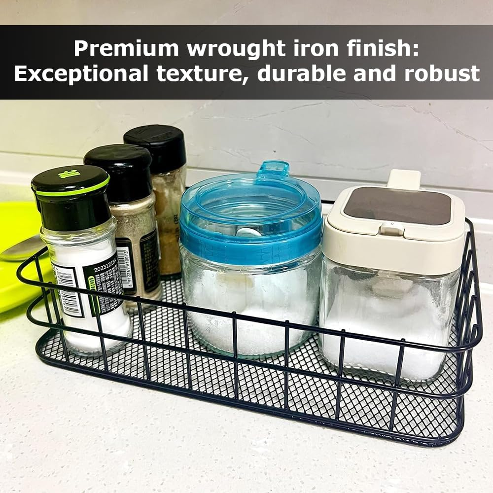 Metal Wire Cabinet Organizer,Multi-Function Cosmetic Organizer,Durable Wire Baskets,Snack Container,Home Essential Supplies,For Food,Cosmetic image number 5